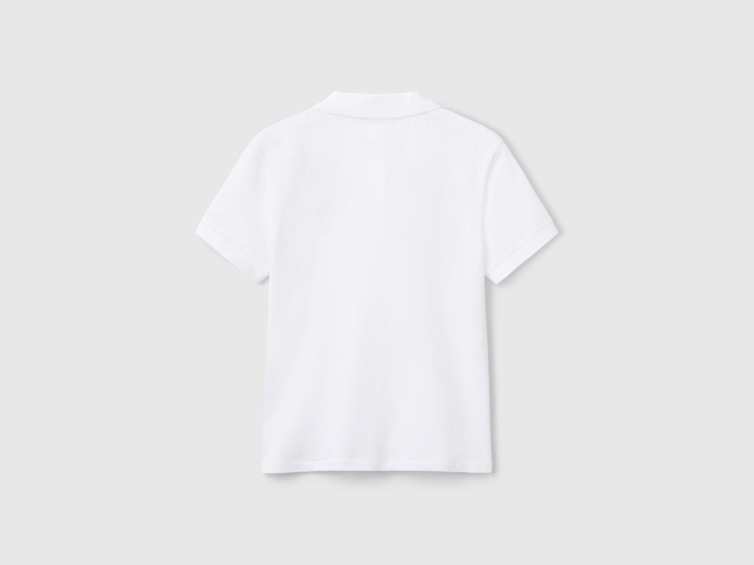 Benetton_Slim Fit Polo in Stretch Cotton_3TQJD300W_101_04