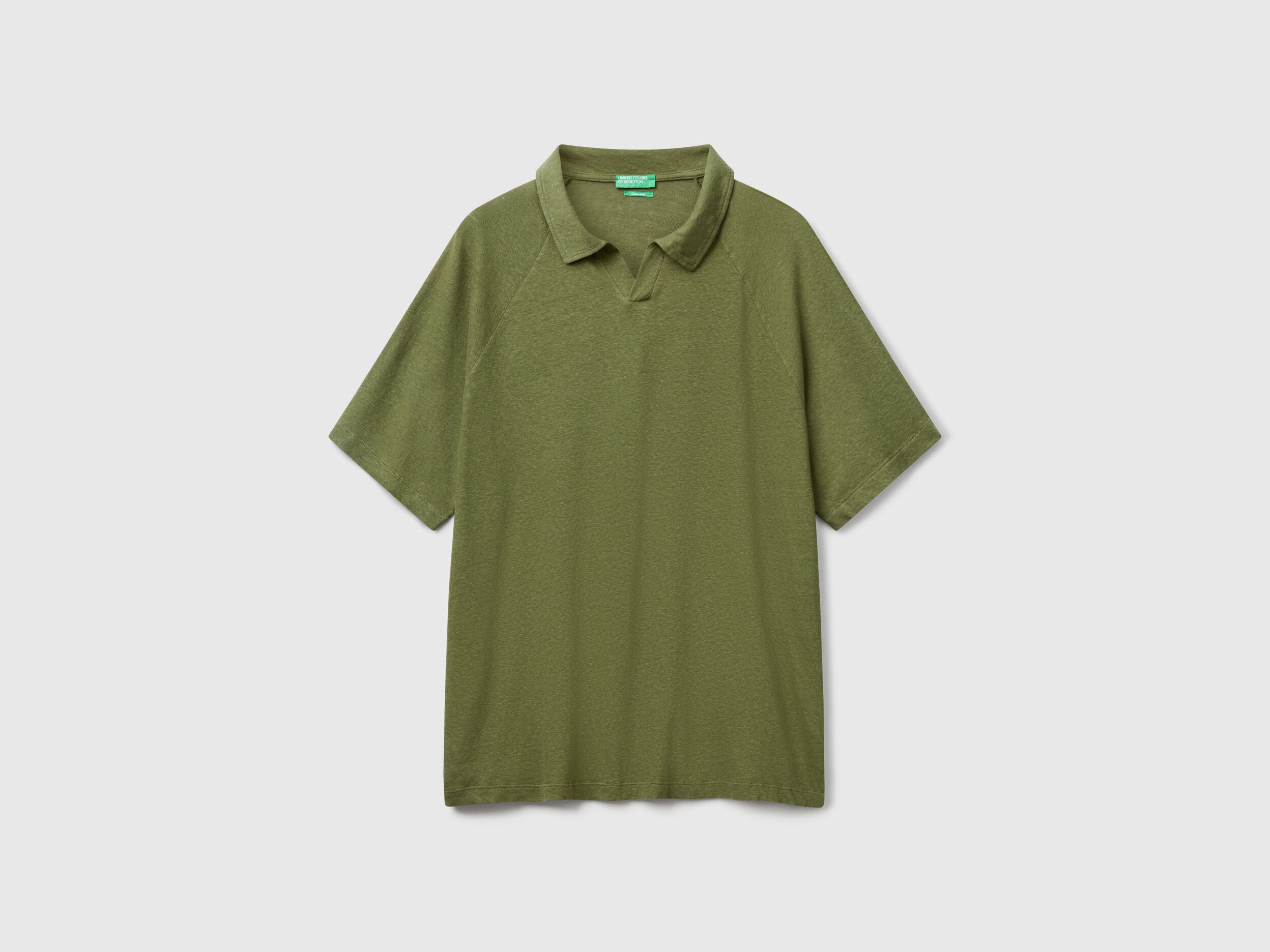 Benetton_Polo in Linen Blend_3UTFU302A_74K_03