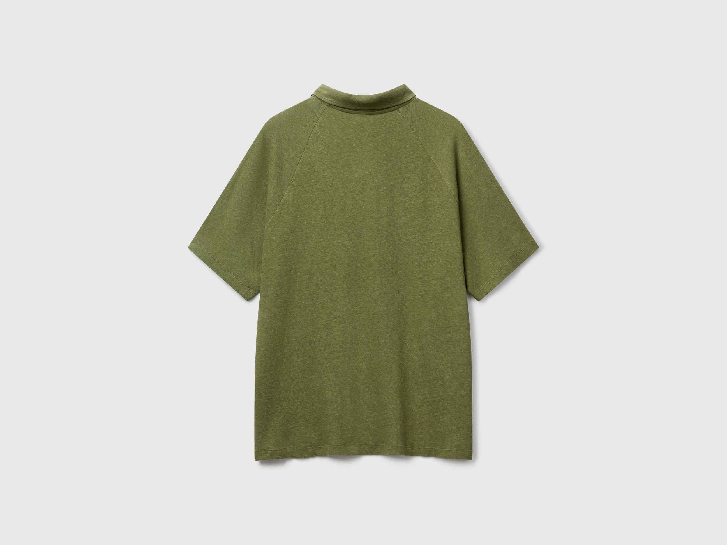 Benetton_Polo in Linen Blend_3UTFU302A_74K_04
