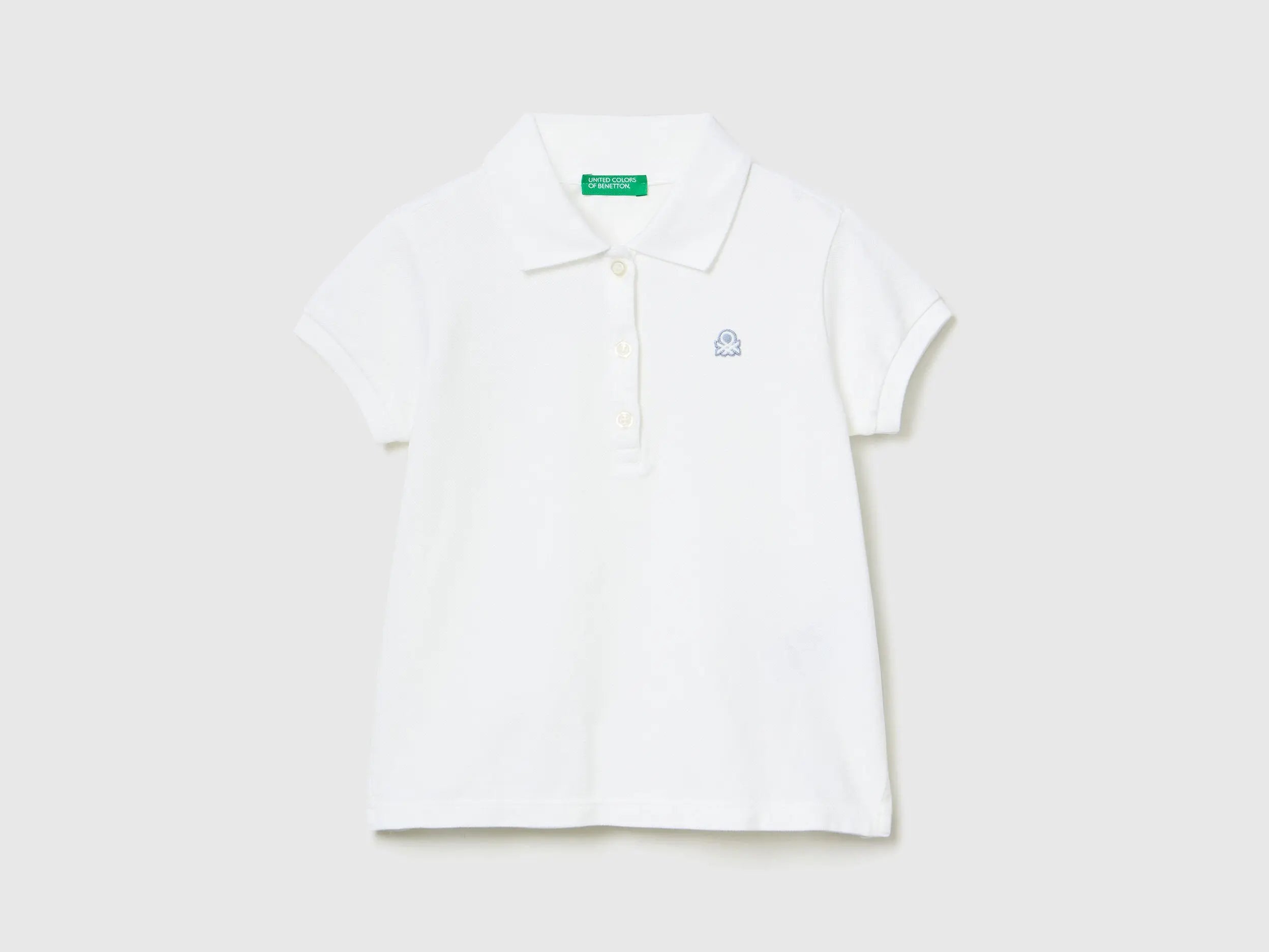 Benetton_Regular Fit Polo In Organic Cotton_3WG9G300A_101_01