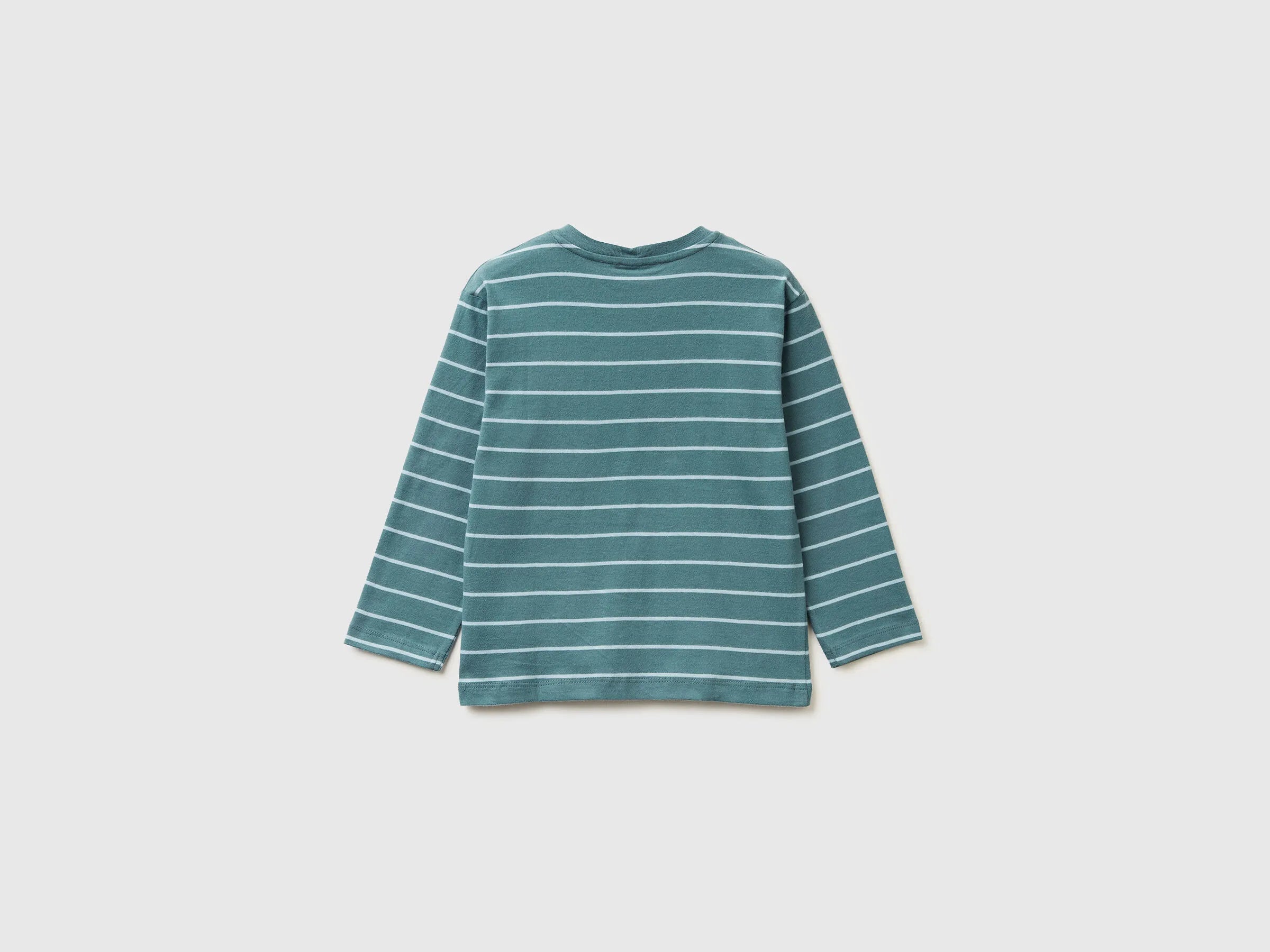 Benetton_Light Blue_Striped T-Shirt with Print_3XVJG10KW_906_02