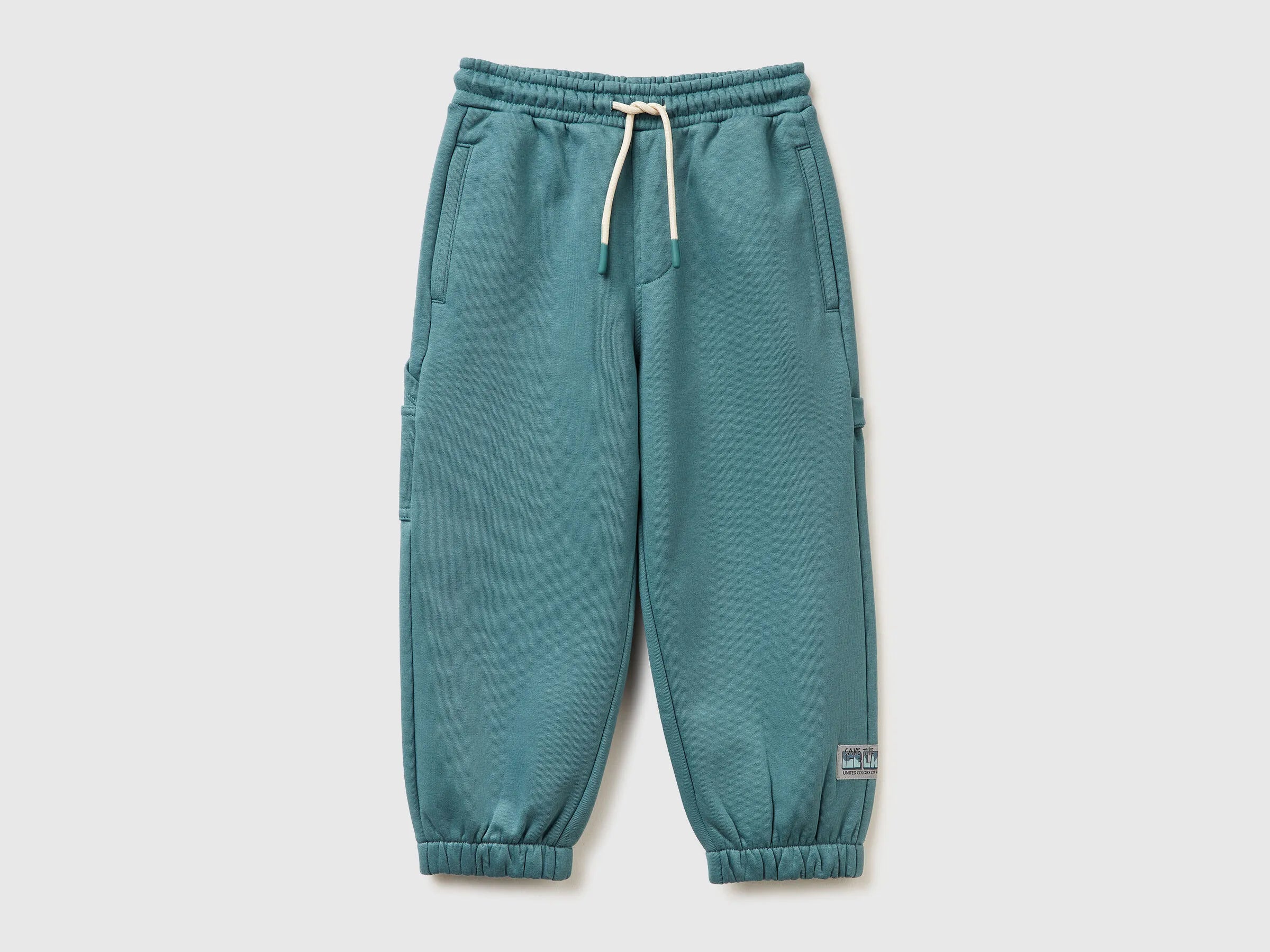 Benetton_Turquoise_Joggers in Warm Cotton_3YBPGF059_19W_01