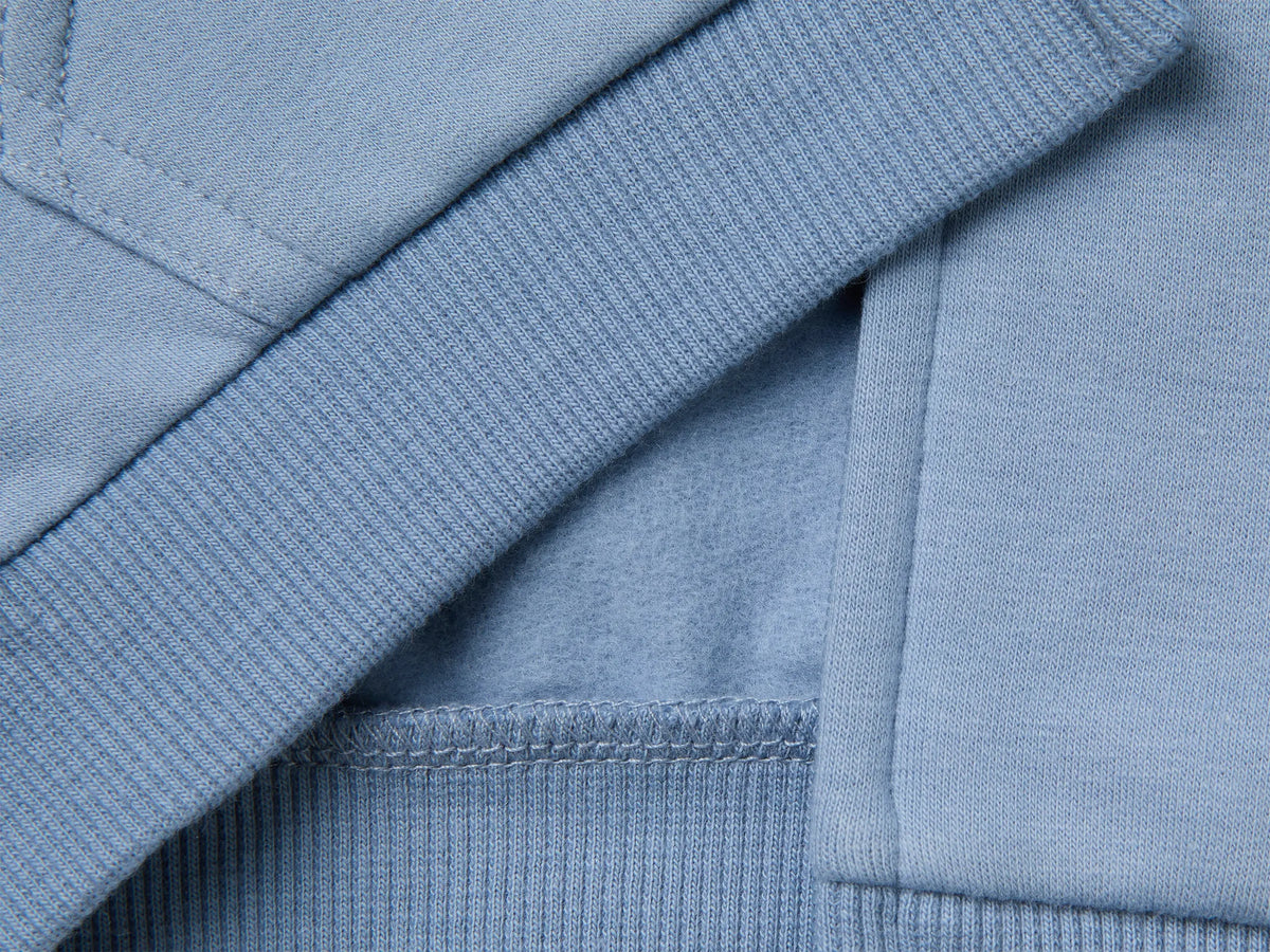 Benetton Light Blue Unisex Zip-Up Hoodie SKU: 3YWVA501Y_09A Image 03