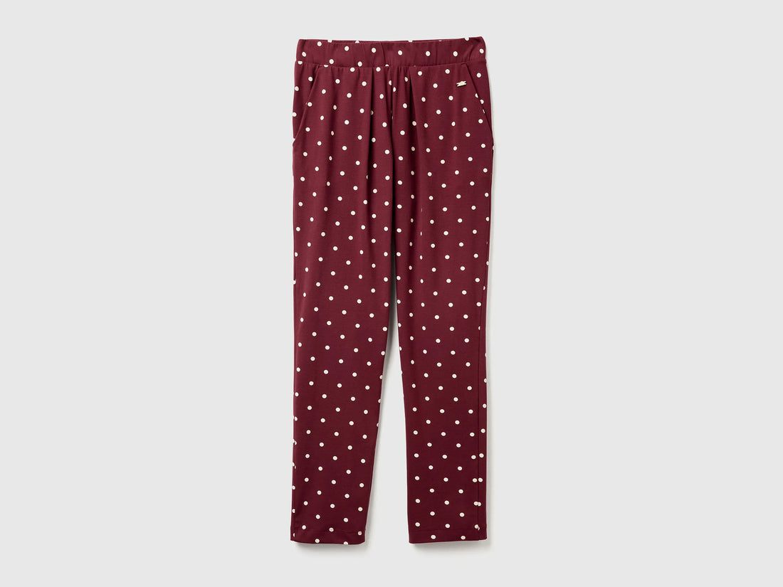 Benetton_Burgundy_Warm Polka Dot Trousers_3ZMB3F04P_62Q_01