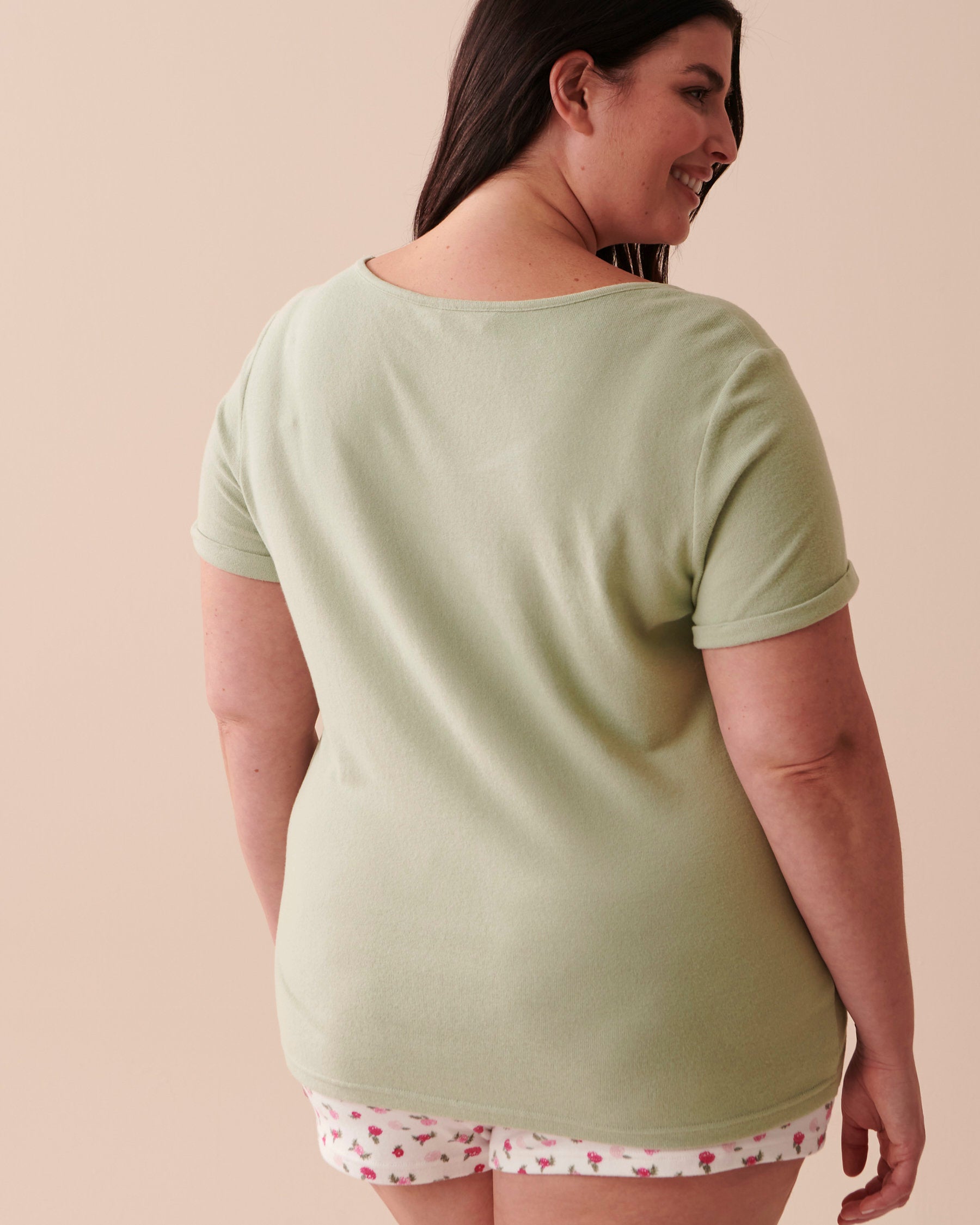 Knitted Short Sleeve Pyjama Shirt_40100529_30035_02