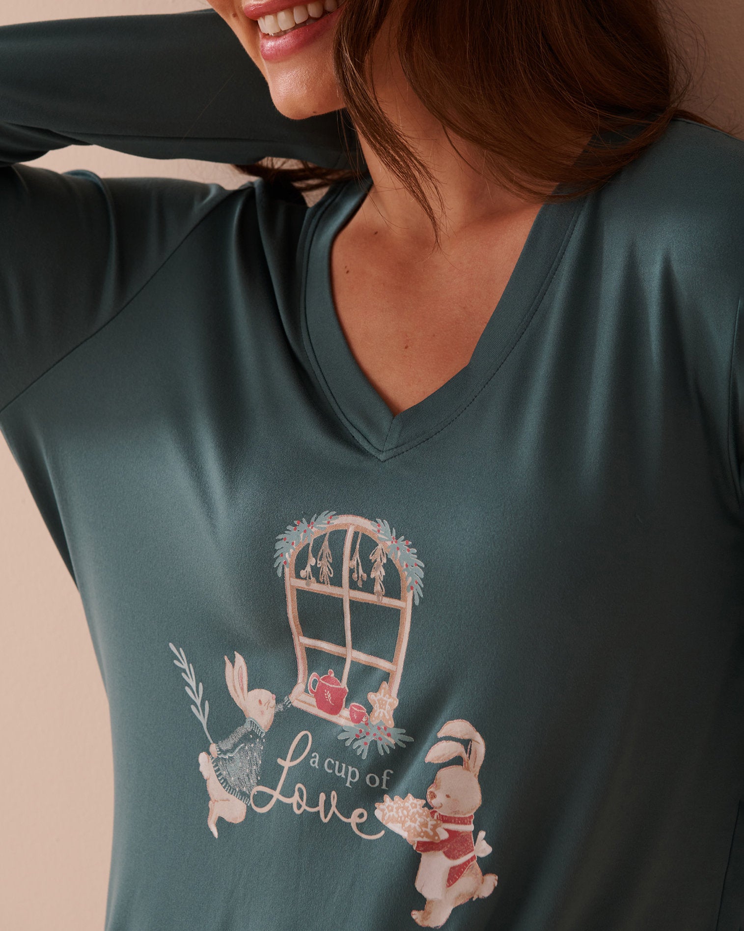 Rabbit Print Super Soft Long Sleeve Shirt_40100659_40045_03