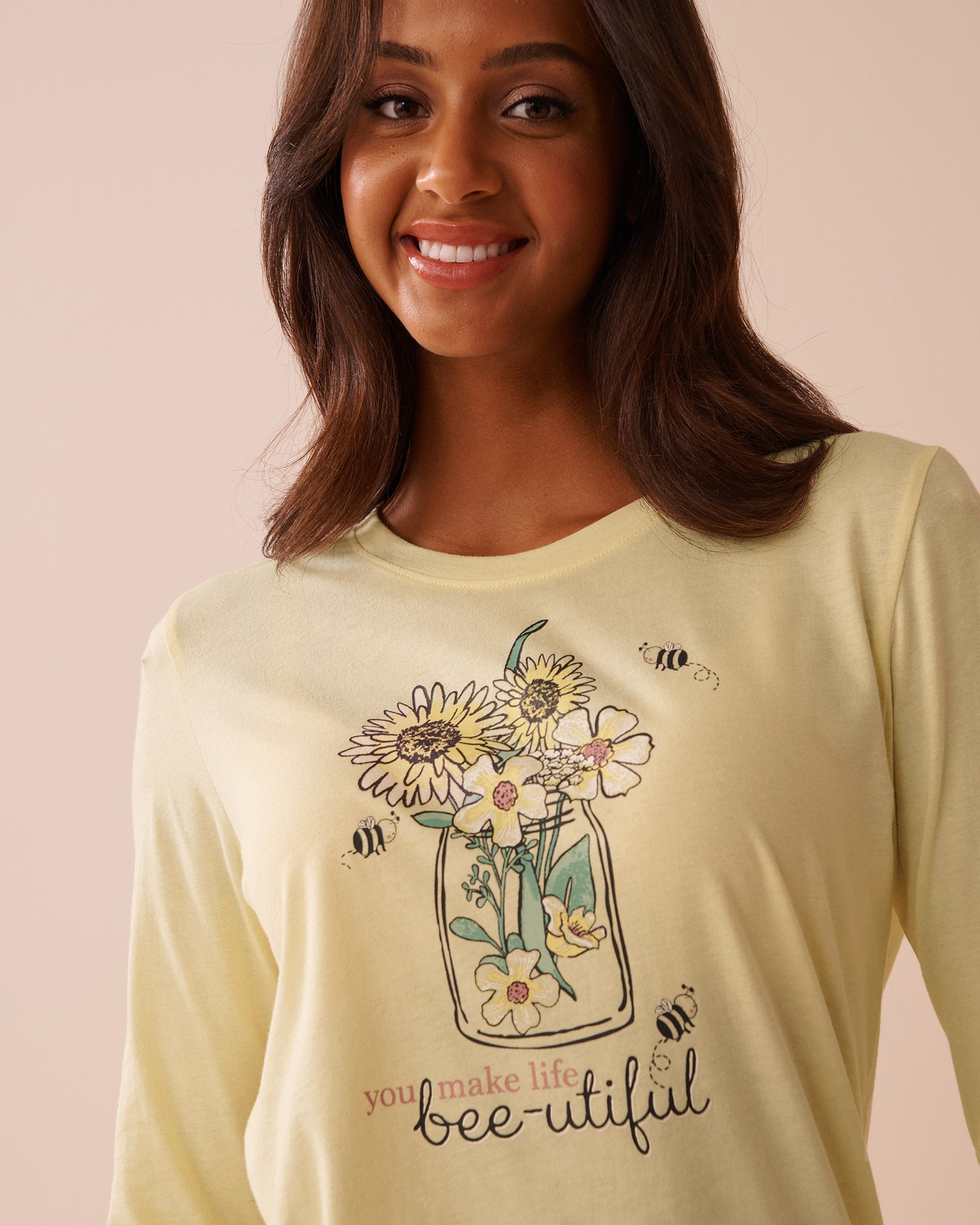 La Vie en Rose_Bee Print Cotton Long Sleeve Shirt_40100692_70033_03