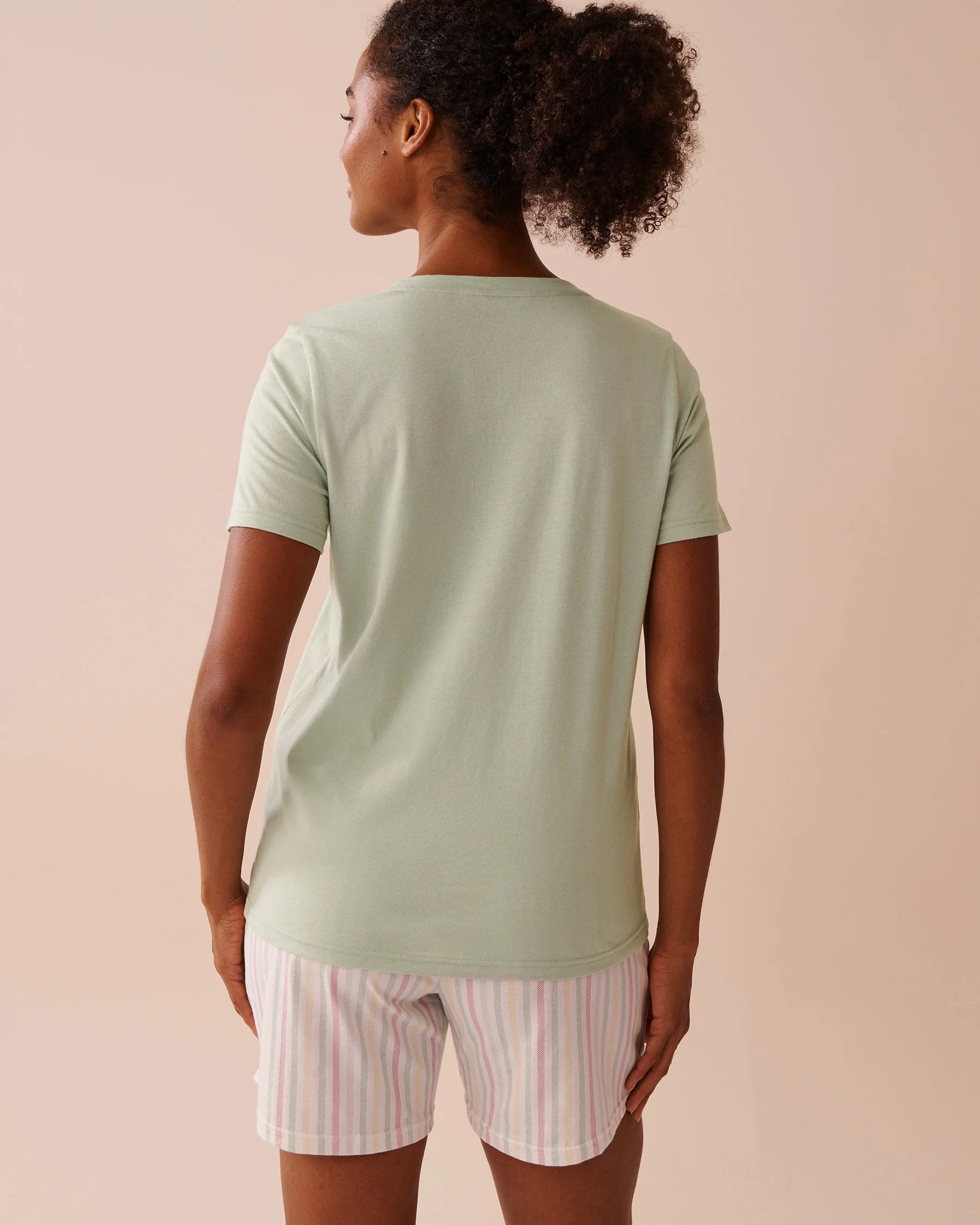 La Vie en Rose_Bee Print Cotton Crew Neck T-Shirt_40100693_30055_03