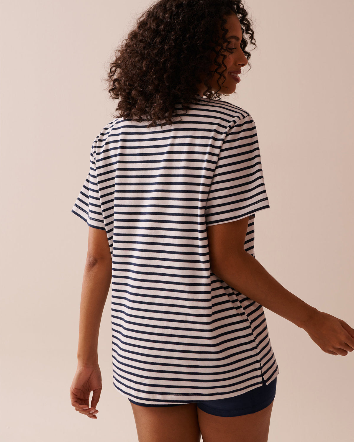 La Vie en Rose_Lemon Print and Stripes Cotton T-Shirt_40100694_P10479_02