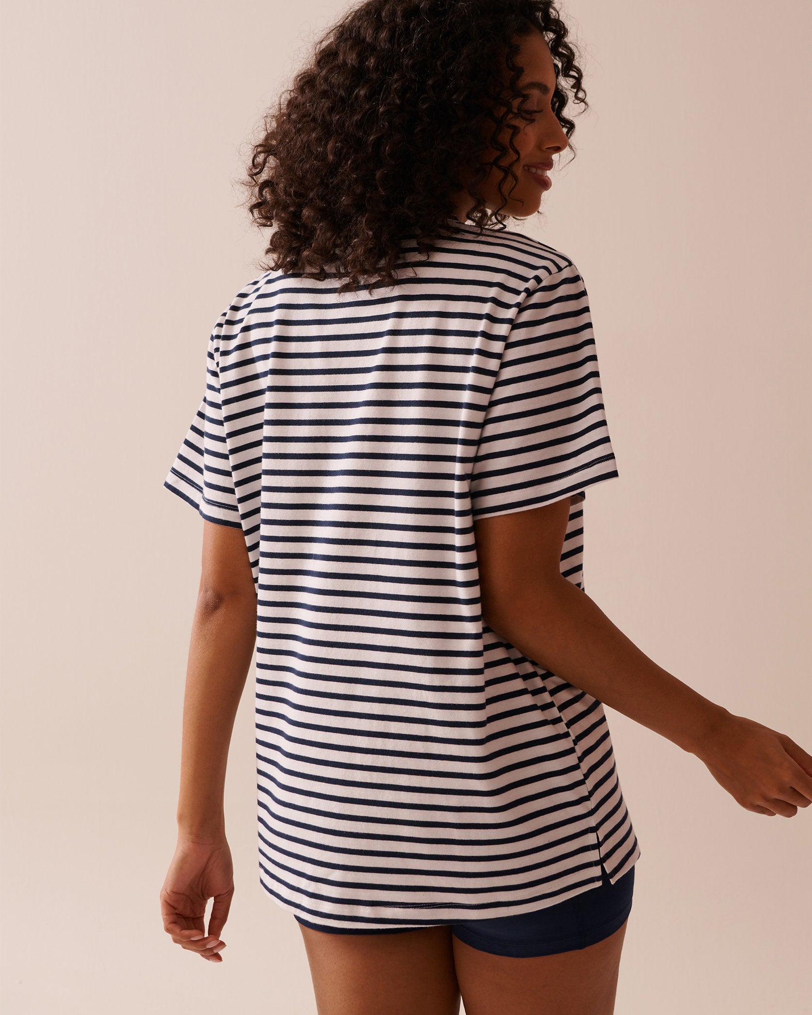 La Vie en Rose_Lemon Print and Stripes Cotton T-Shirt_40100694_P10479_02