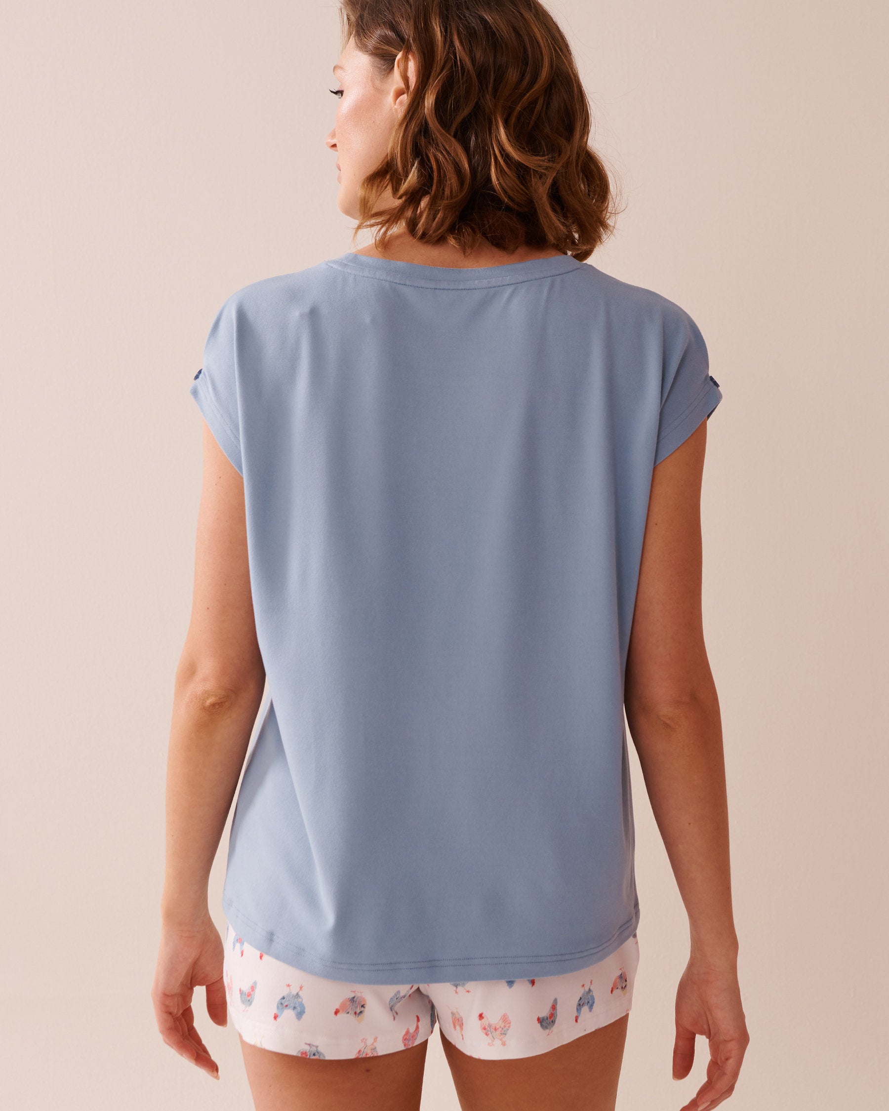 La Vie en Rose_Chicken Print Super Soft T-Shirt_40100710_40050_04