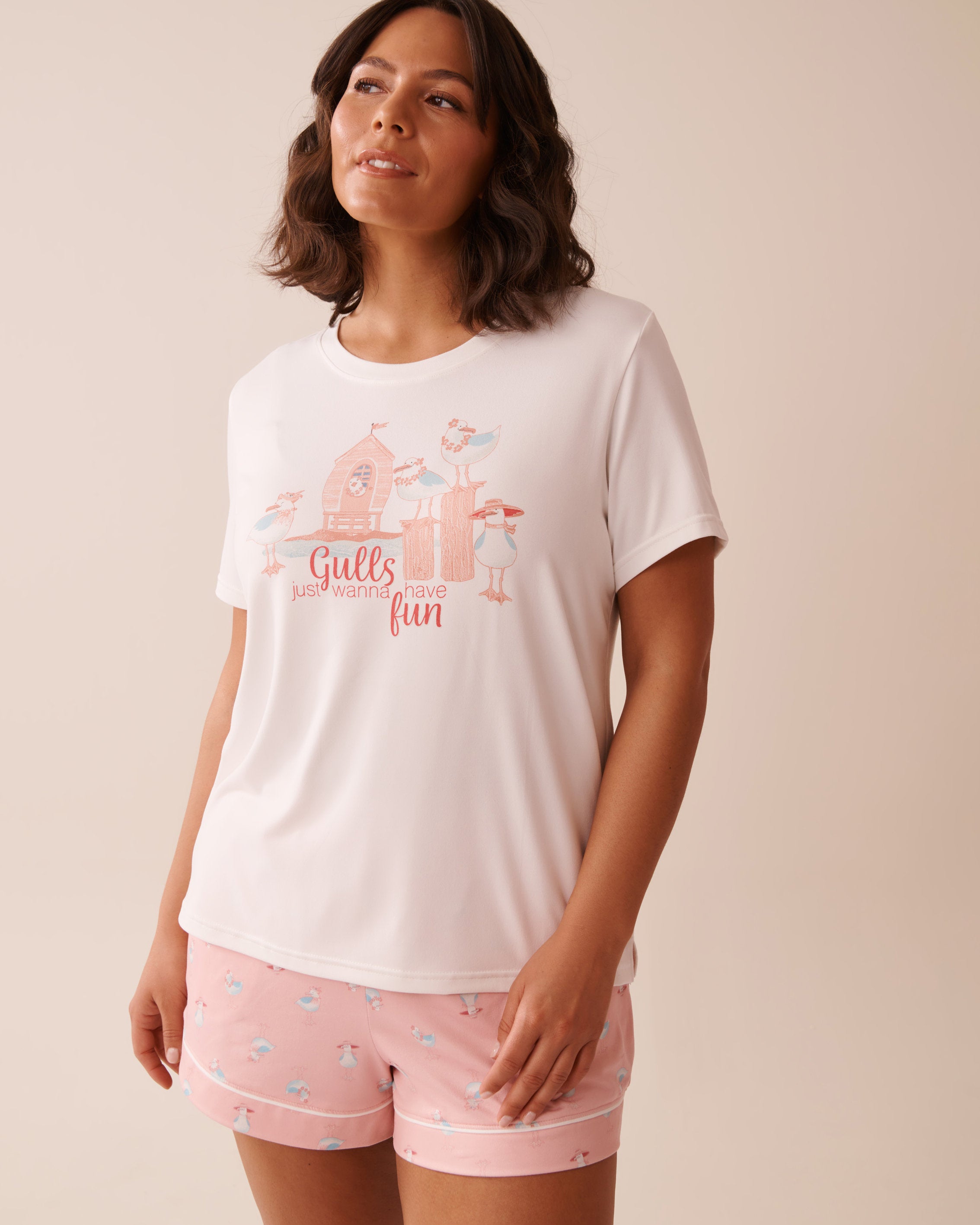 La Vie en Rose_Seagull Print Super Soft T-Shirt_40100742_10011_01