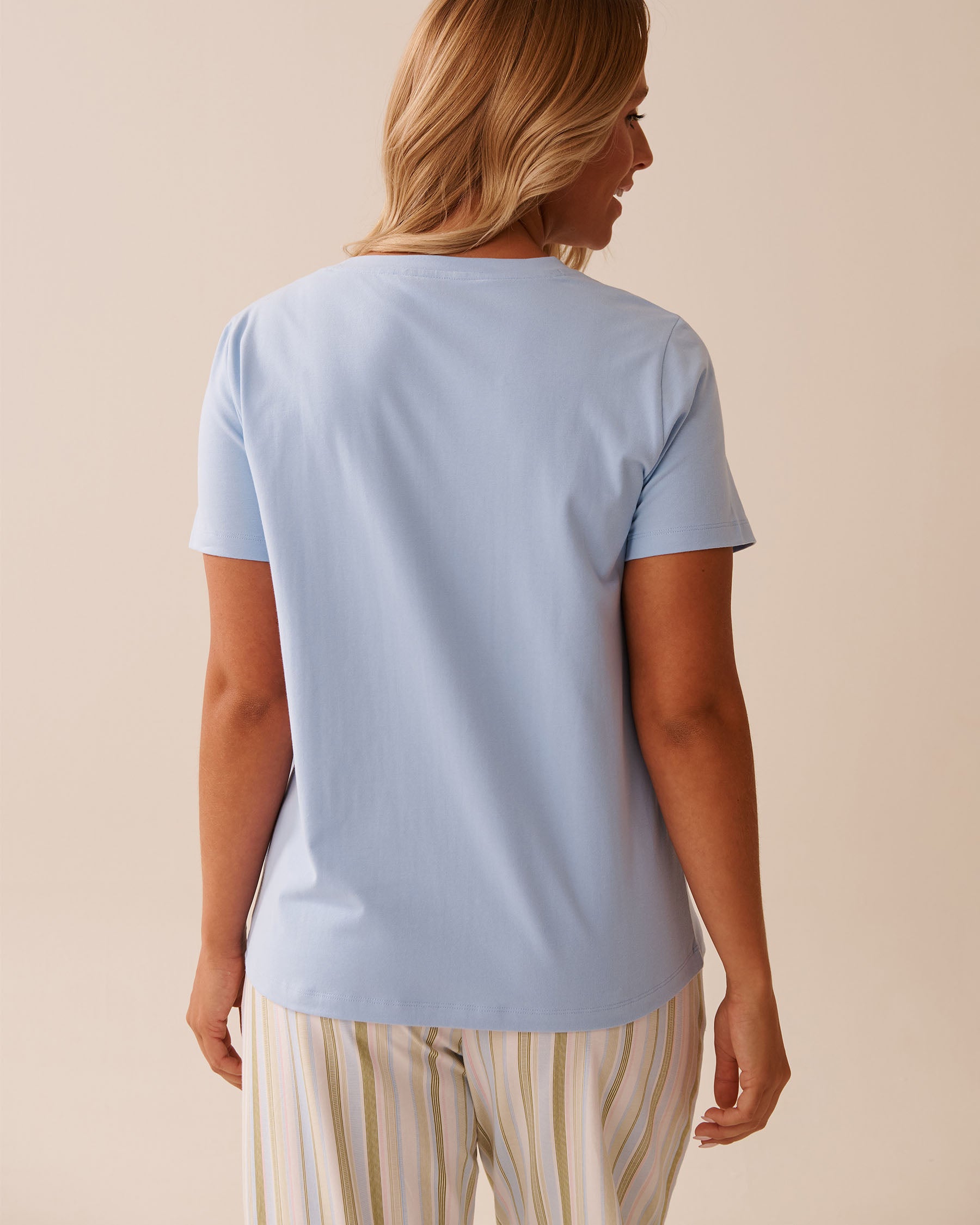 La Vie en Rose_Powder Blue_Frog Print Cotton T-shirt_40100756_40198_02