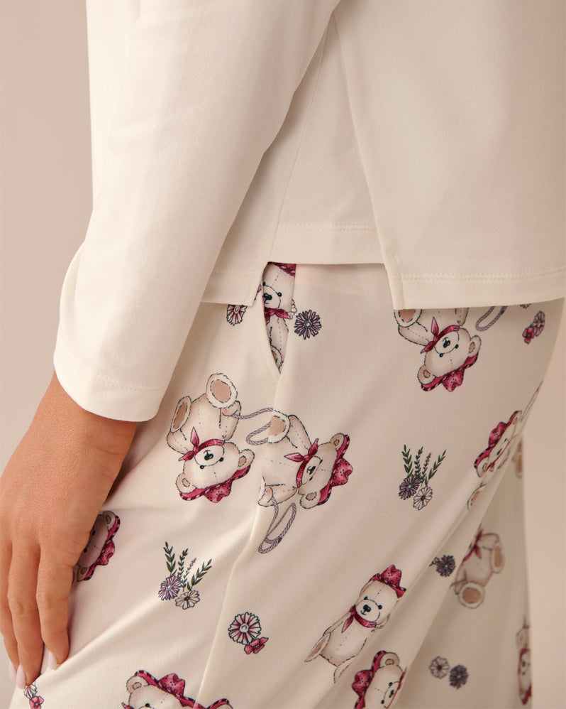 La Vie en Rose_Snow White_Cowboy Teddy Bear Print Super Soft Long Sleeve Shirt_40100762_10011_05