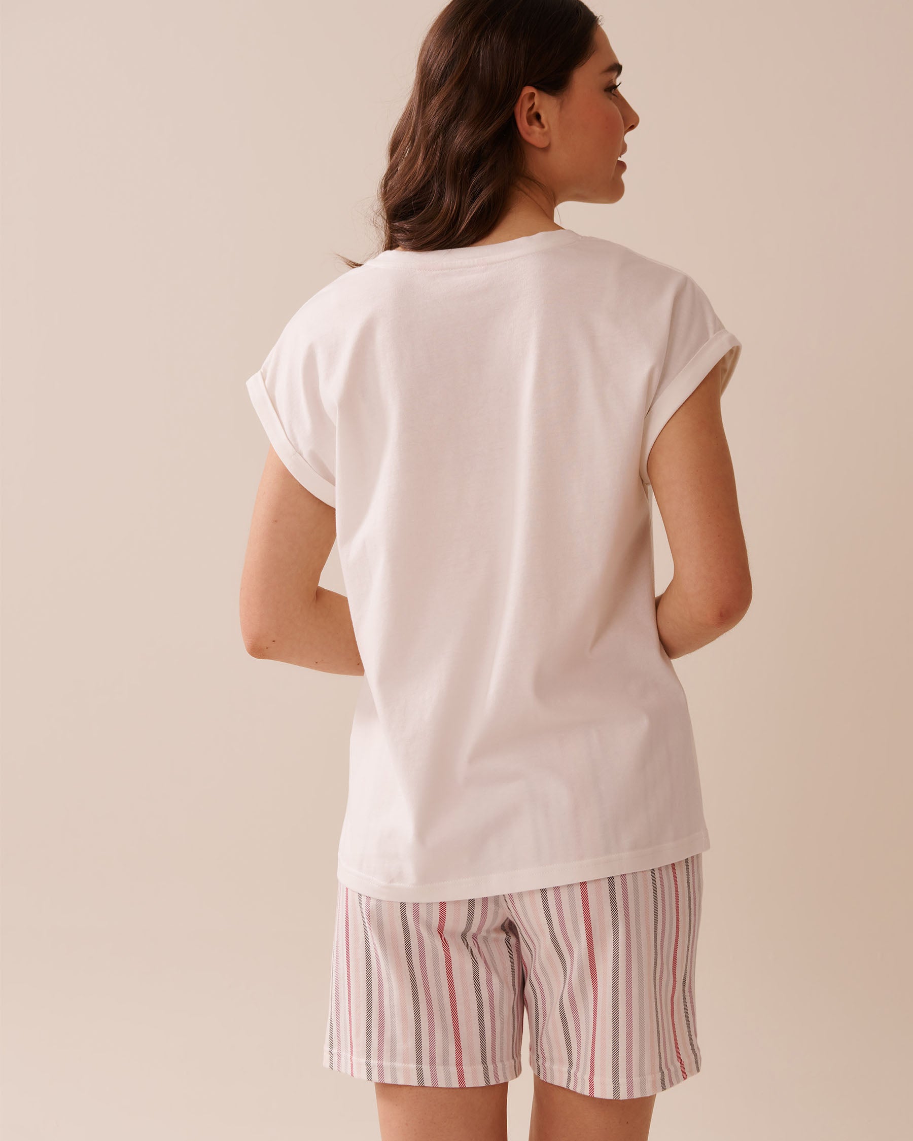 La Vie en Rose_Snow White_Mouse Print Cotton Crew Neck T-shirt_40100767_10011_02