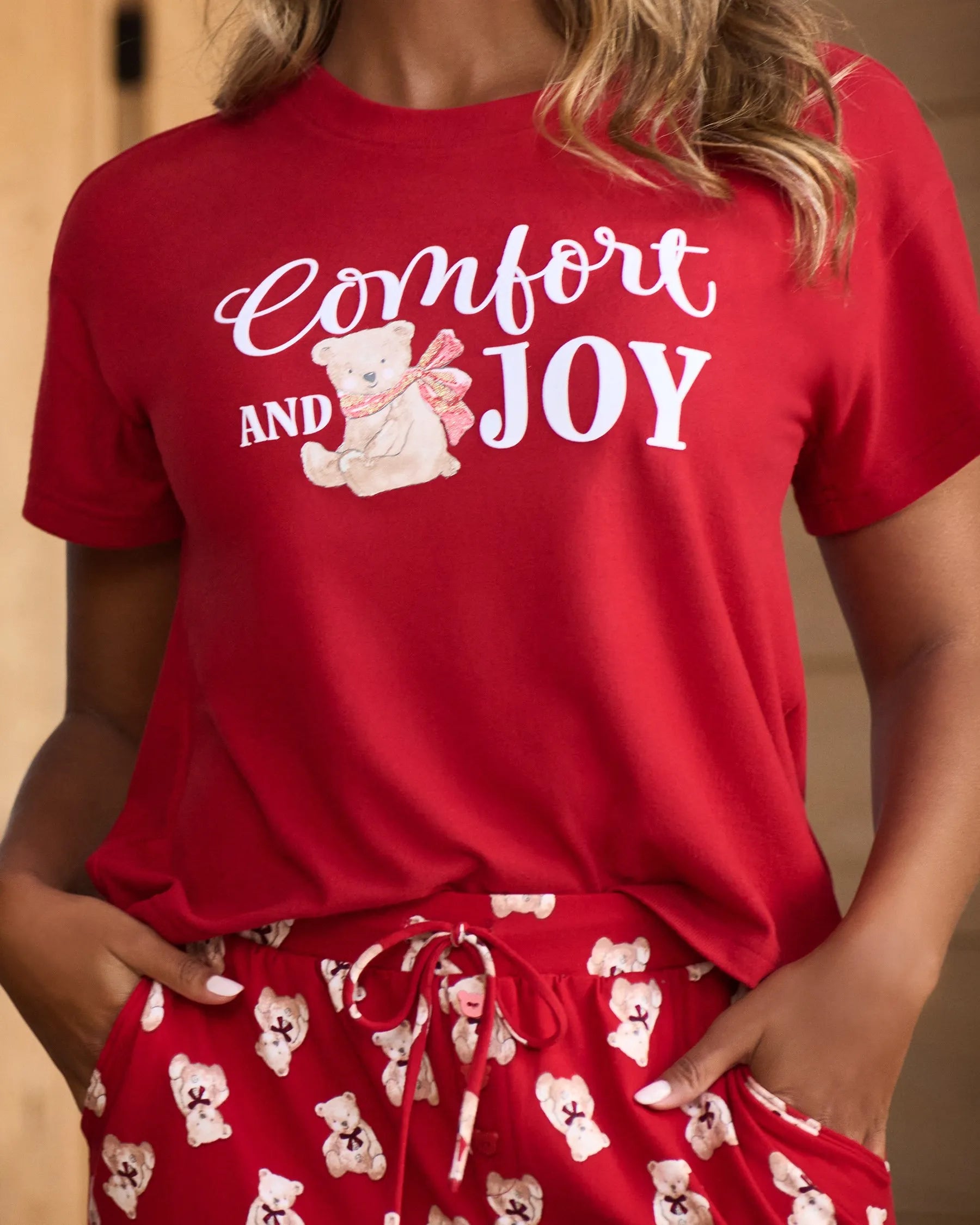 La Vie en Rose_Savvy Red_Teddy Bear Print Recycled Fibers T-shirt_40100791_60215_02