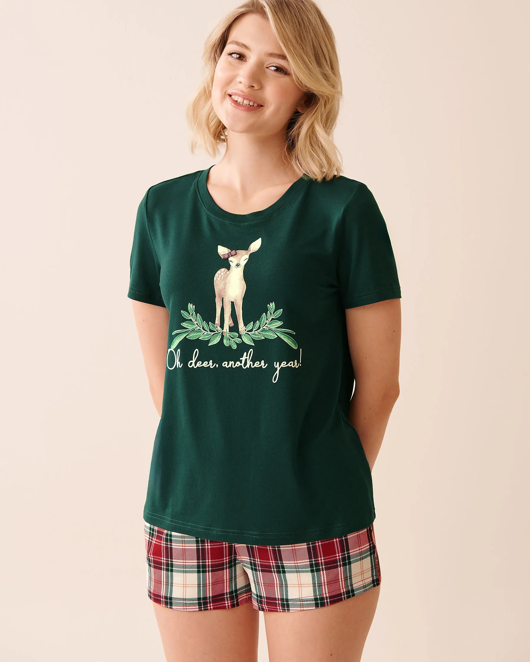 La Vie en Rose_Botanical Garden_Deer Print Super Soft T-Shirt_40100808_30140_01