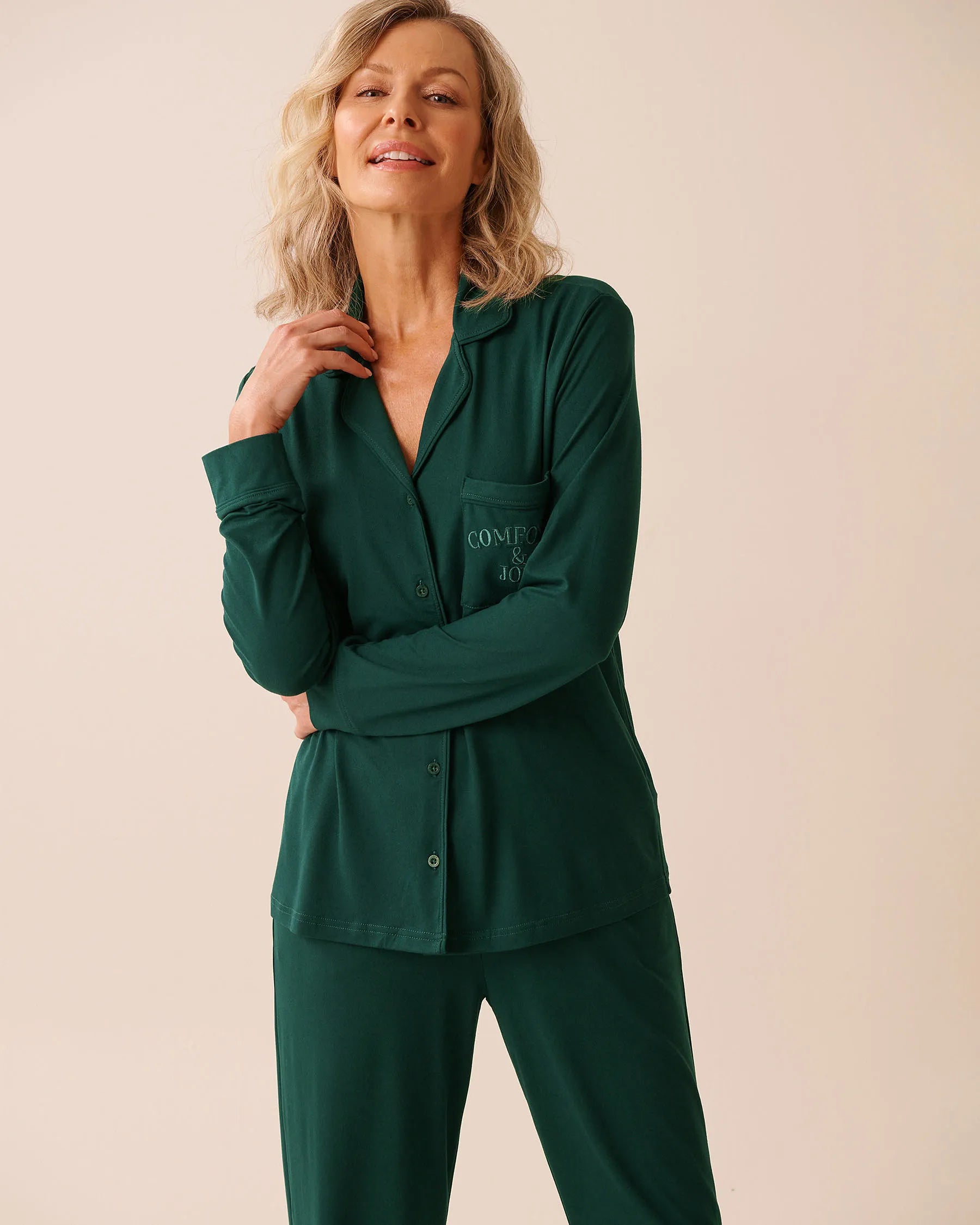 La Vie en Rose_Botanical Garden_Red Plaid Super Soft Button-Down Shirt_40100810_30140_01