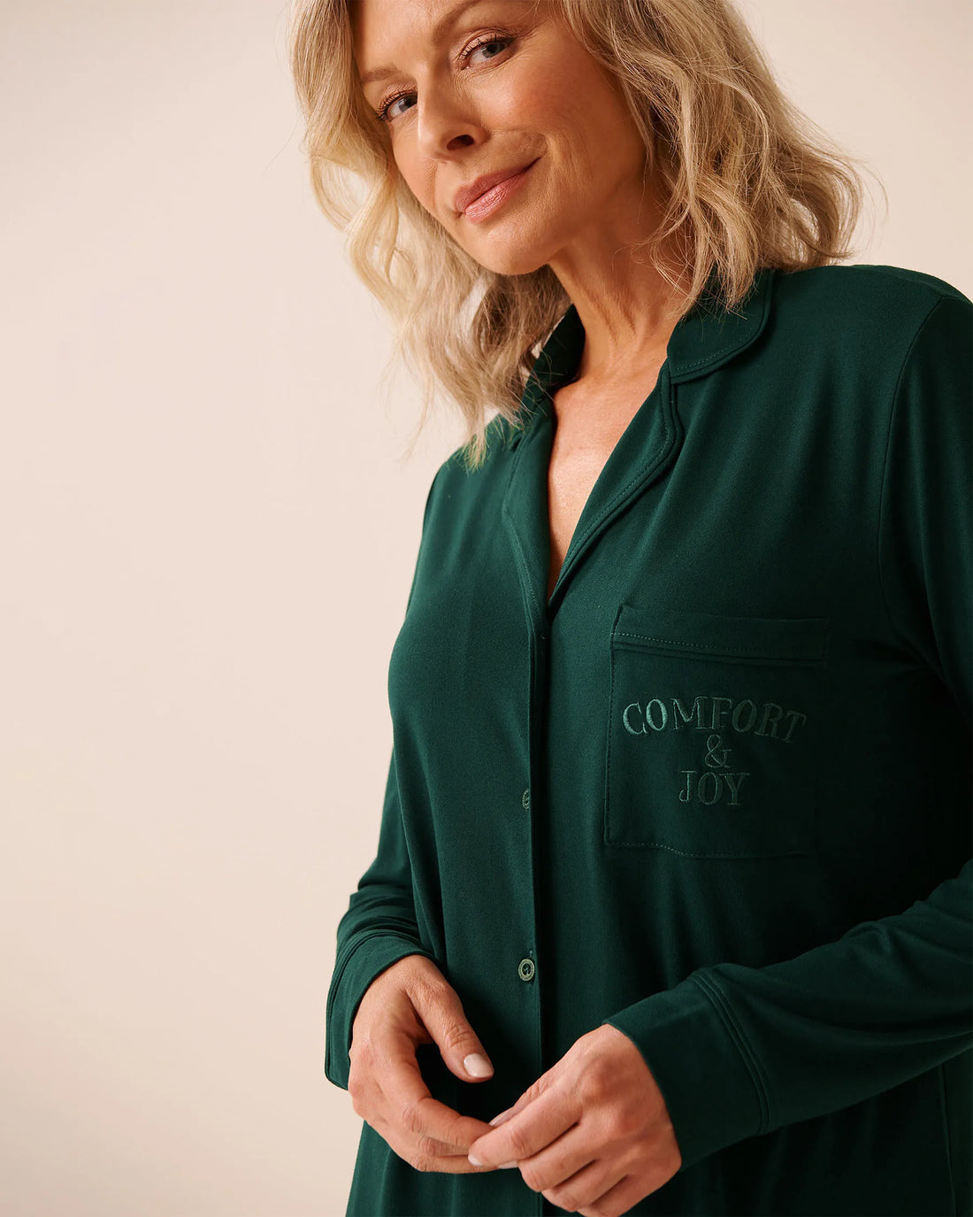 La Vie en Rose_Botanical Garden_Red Plaid Super Soft Button-Down Shirt_40100810_30140_02