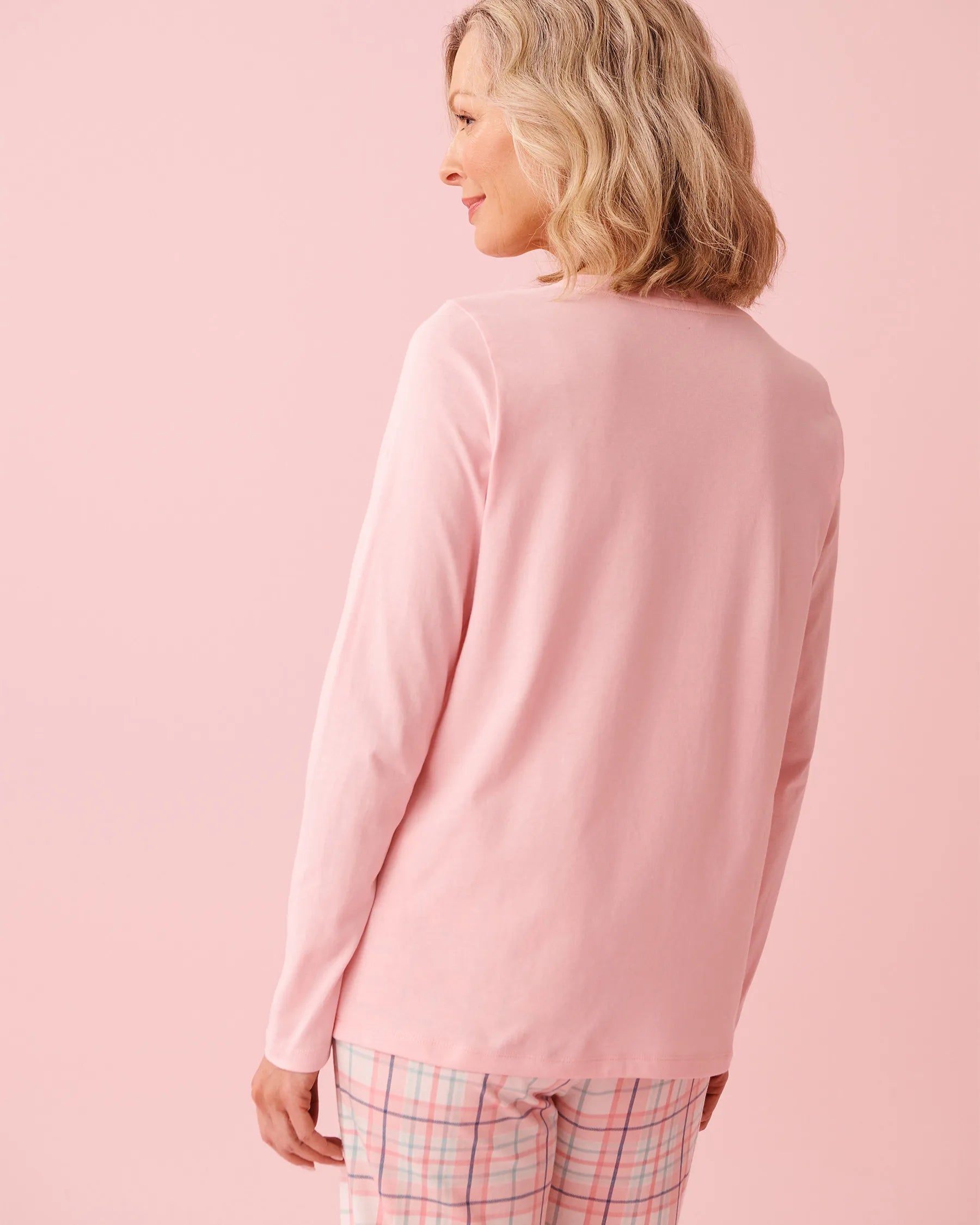 La Vie en Rose Crystal Rose Women Floral Print Cotton Long Sleeve Shirt SKU: 40100835_60108 Image 02