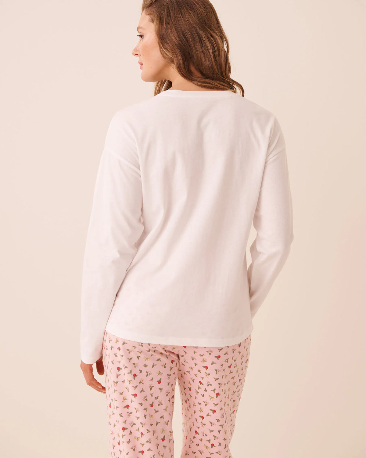 La Vie en Rose Snow White Women Tomato Print Cotton Long Sleeve Shirt SKU: 40100891_10011 Image 02