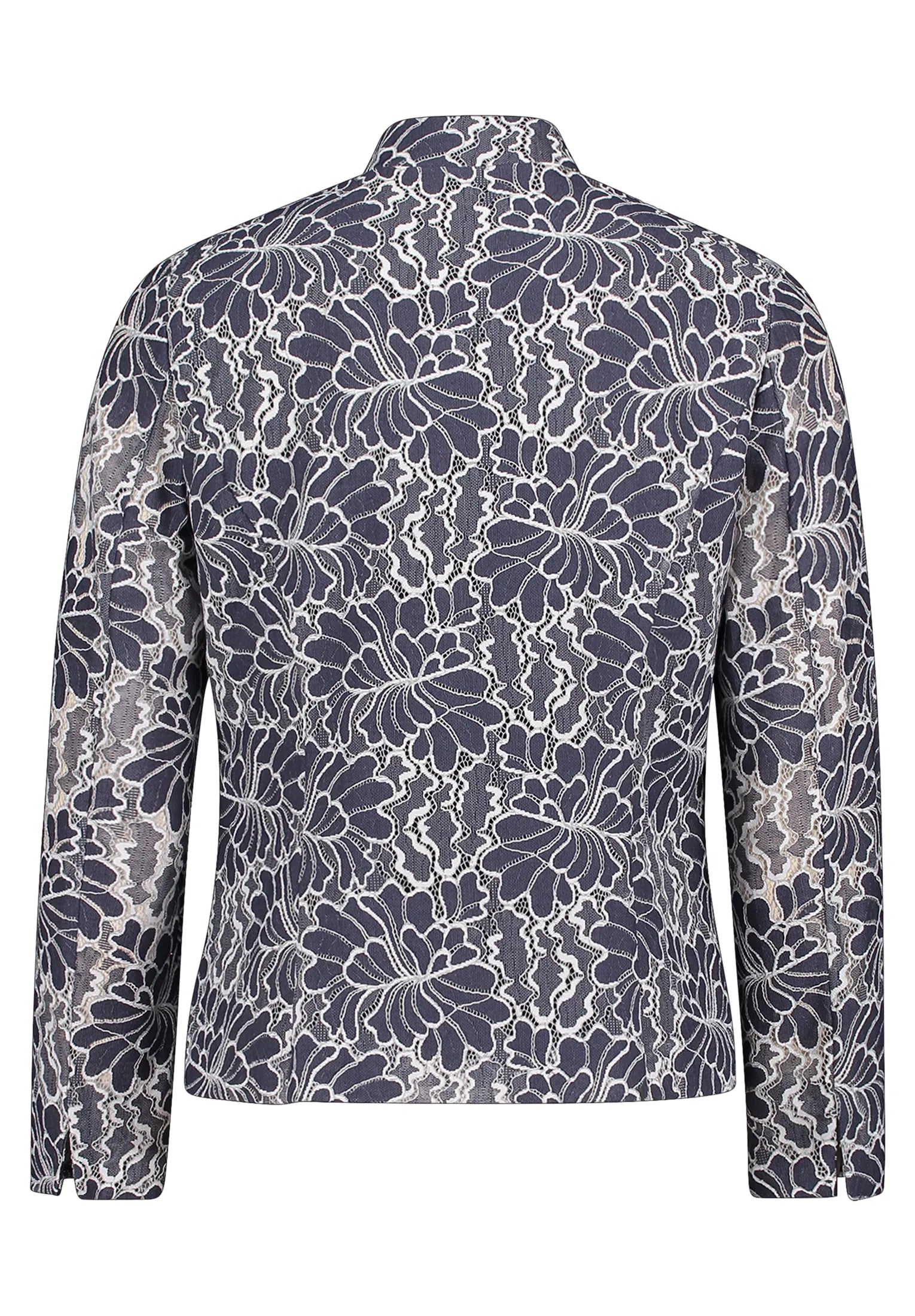 Vera Mont Dark Blue/White Women Blazer Jacket Short 1/1 Sleeve SKU: 4015-4084_8812 Image 02