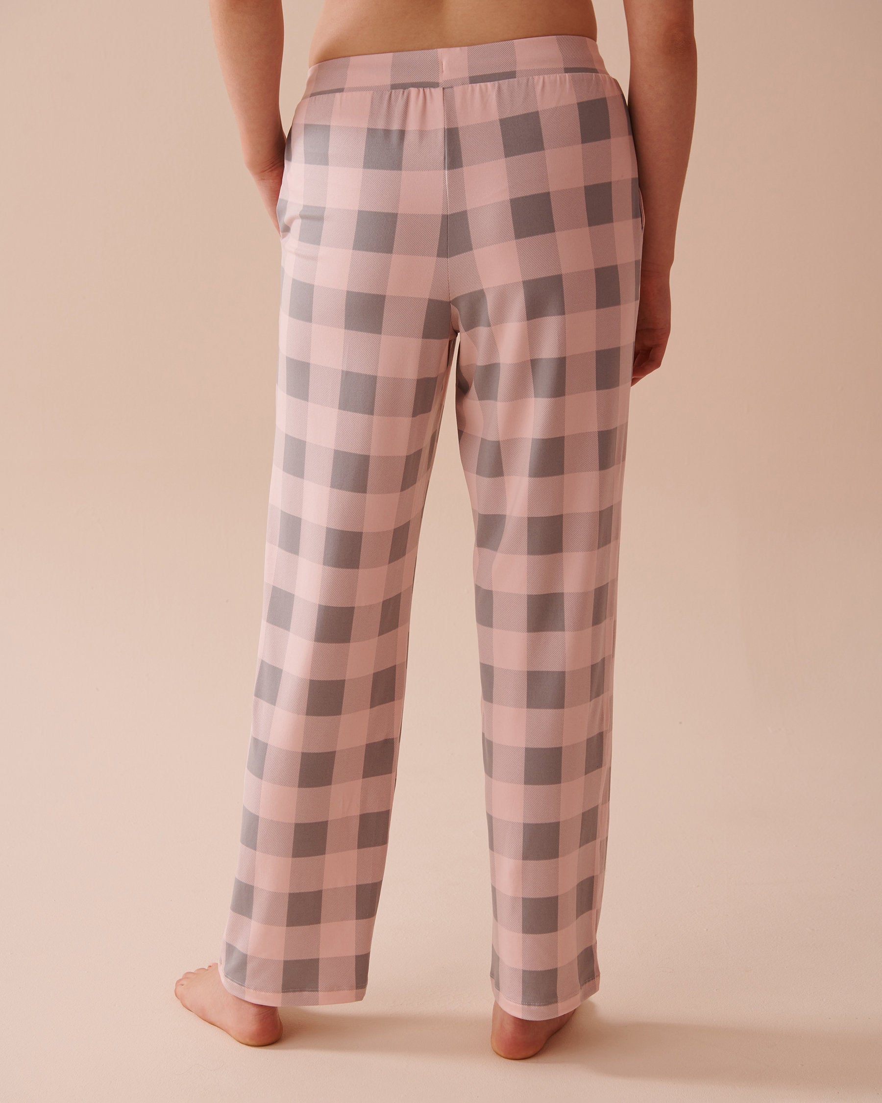 Pink Plaid Super Soft Pajama Pants_40200634_P60297_02