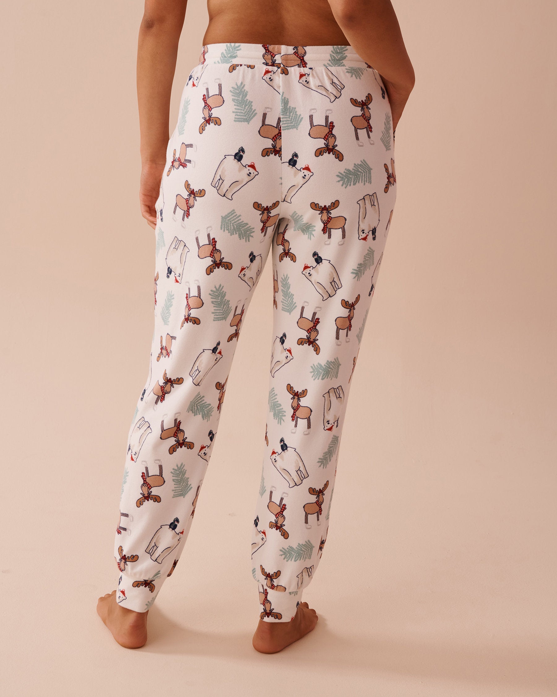 Animal Print Recycled Fibers Jogger Pajama Pants_40200654_P10455_02