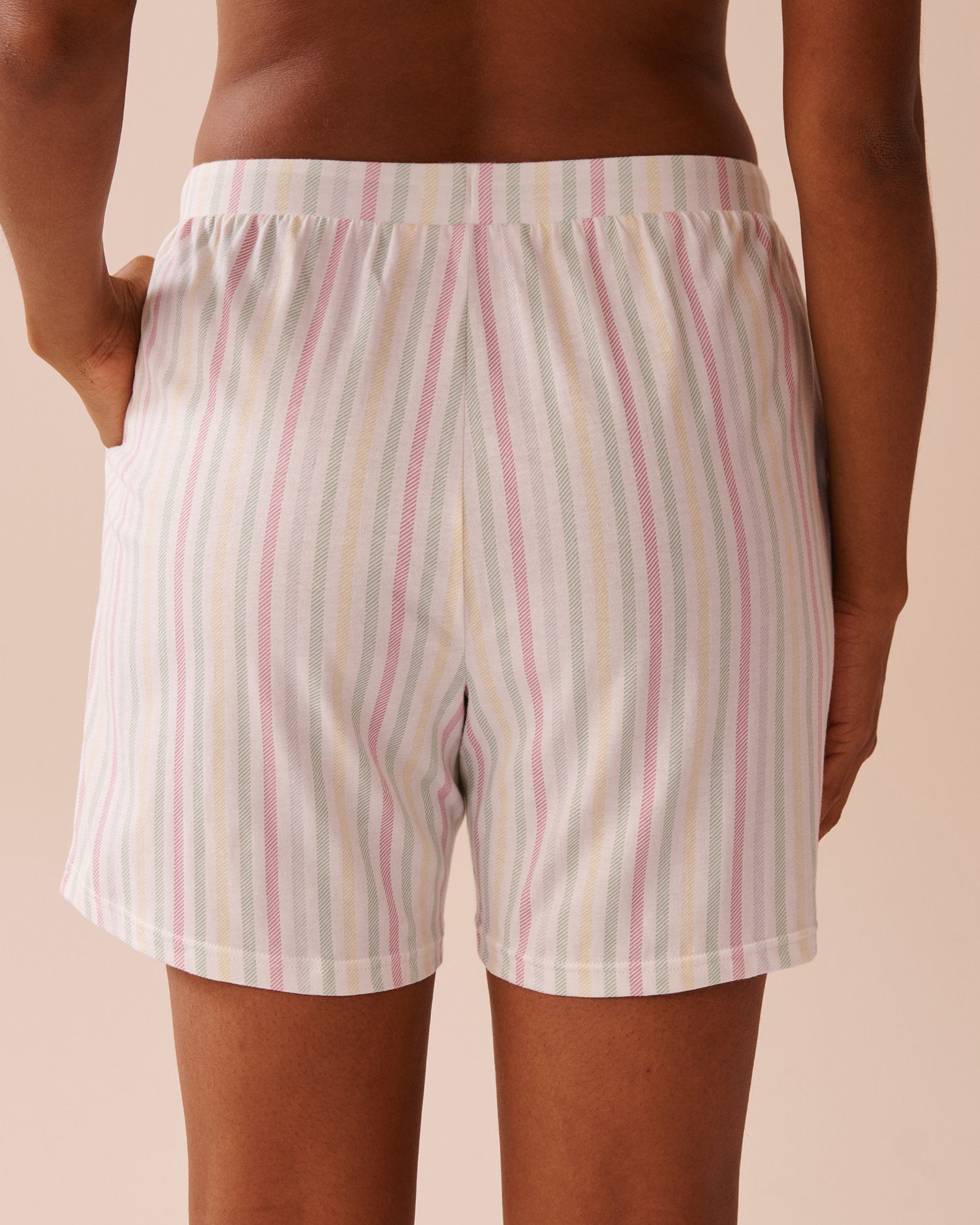 La Vie en Rose_Multistripe Cotton Bermuda Shorts_40200680_P70057_02