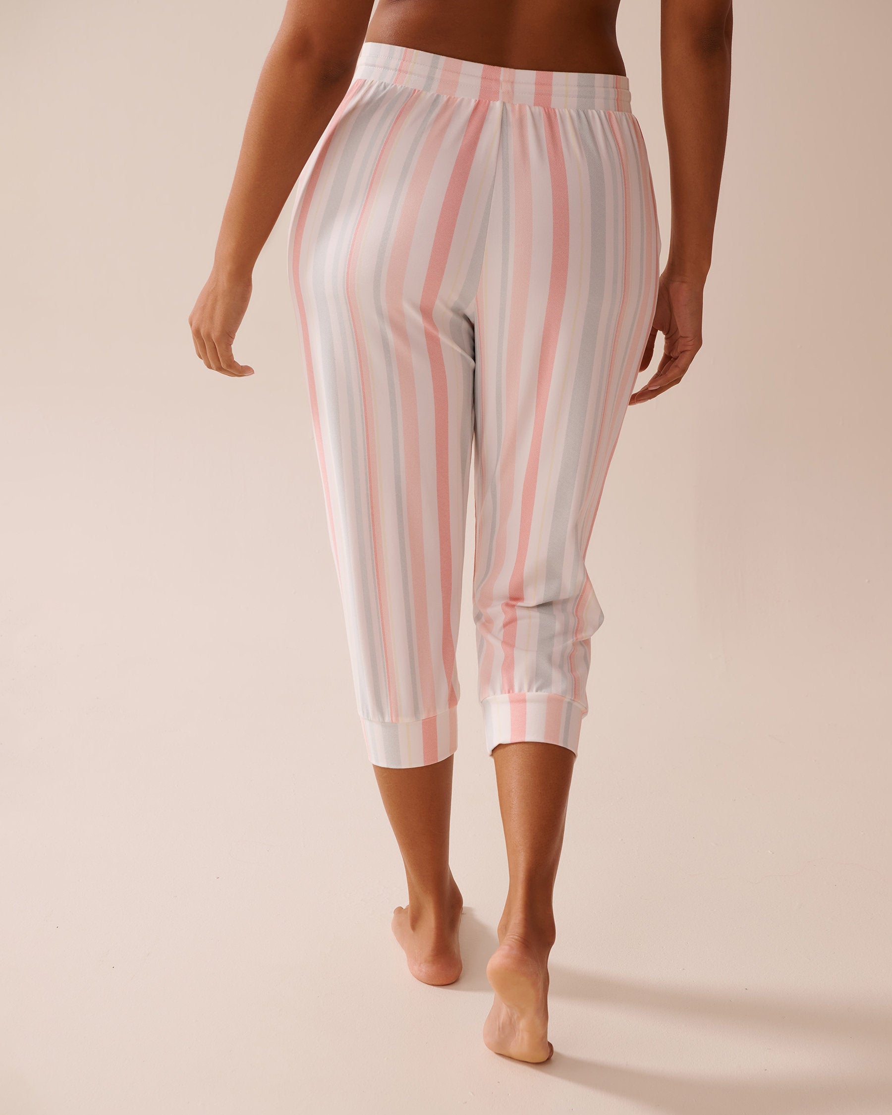 La Vie en Rose_Multistripe Super Soft Pajama Capris_40200690_P70062_02