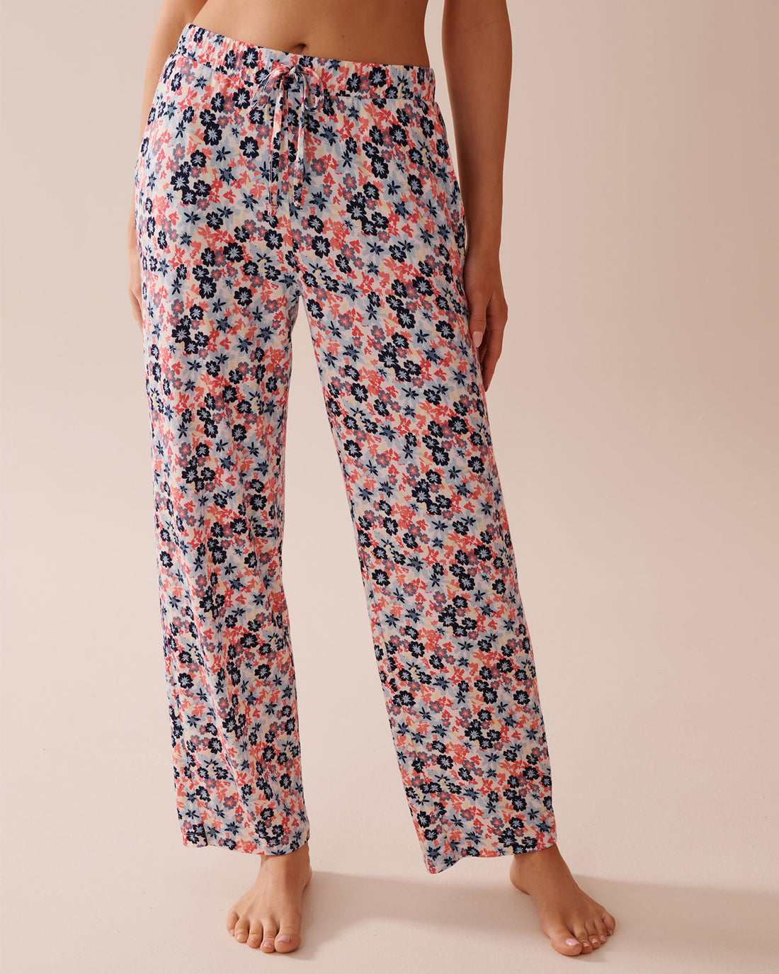 La Vie en Rose_Multi Flower Soft Jersey Pajama Pants_40200708_P10484_02