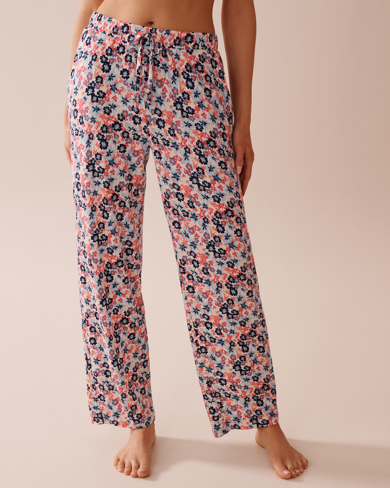 La Vie en Rose_Multi Flower Soft Jersey Pajama Pants_40200708_P10484_02