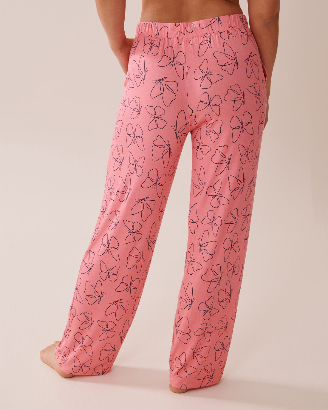 La Vie en Rose_Butterfly Print Soft Jersey Pajama Pants_40200708_P60350_02