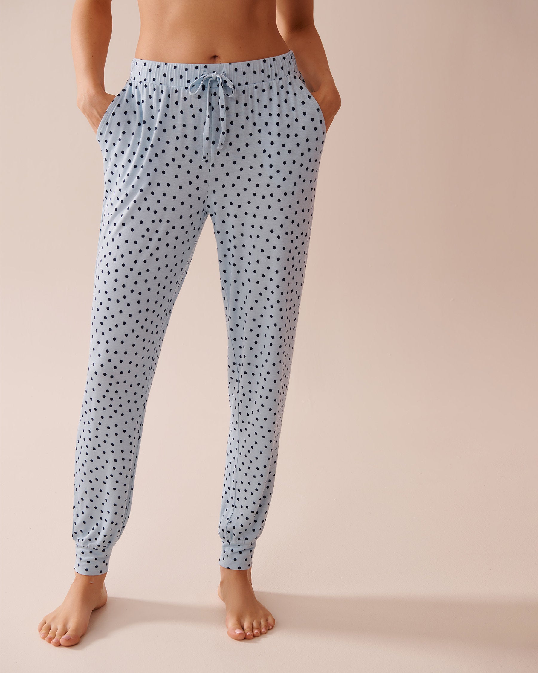 La Vie en Rose_Polka Dot Soft Jersey Jogger Pajama Pants_40200710_P40432_01