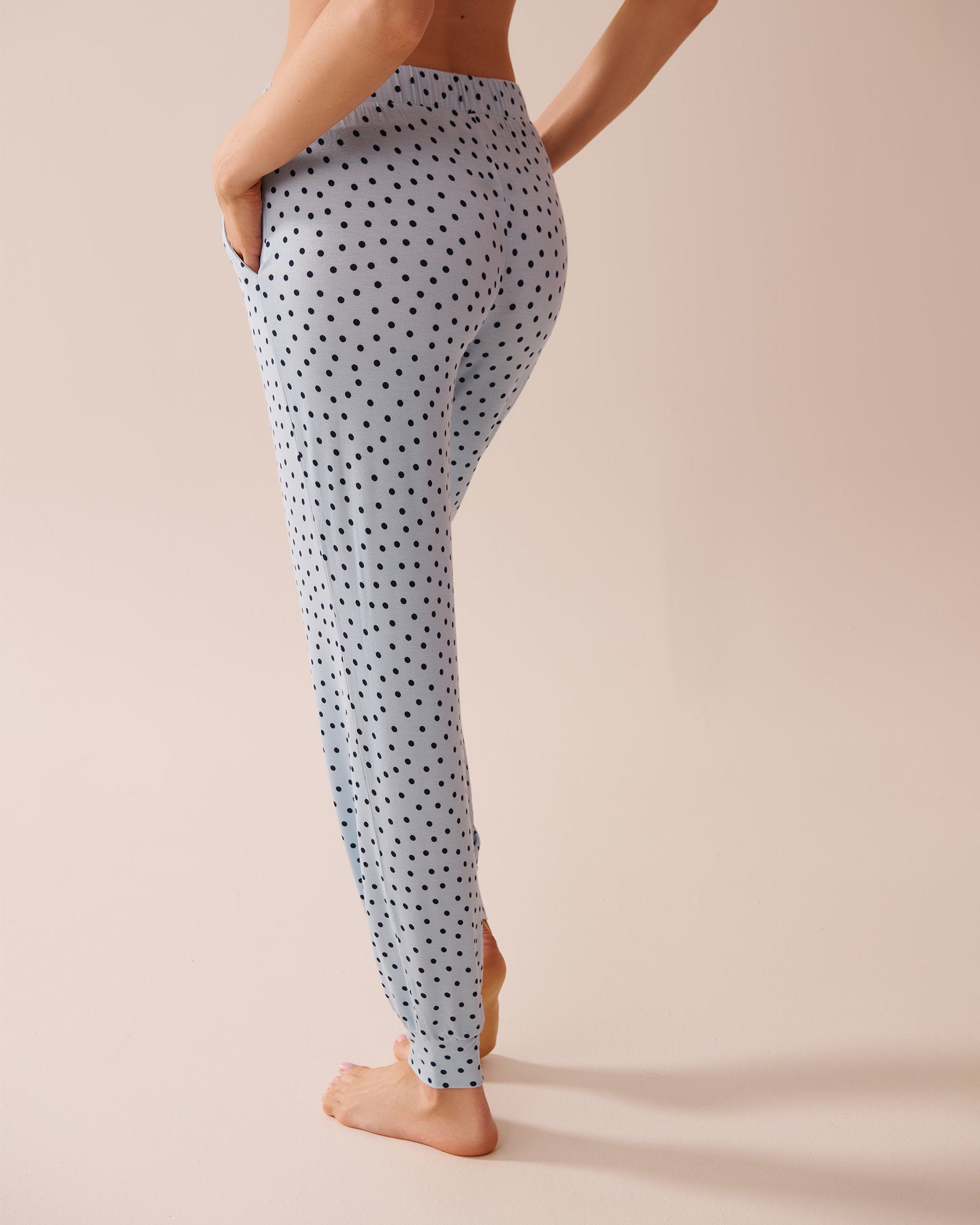 La Vie en Rose_Polka Dot Soft Jersey Jogger Pajama Pants_40200710_P40432_02