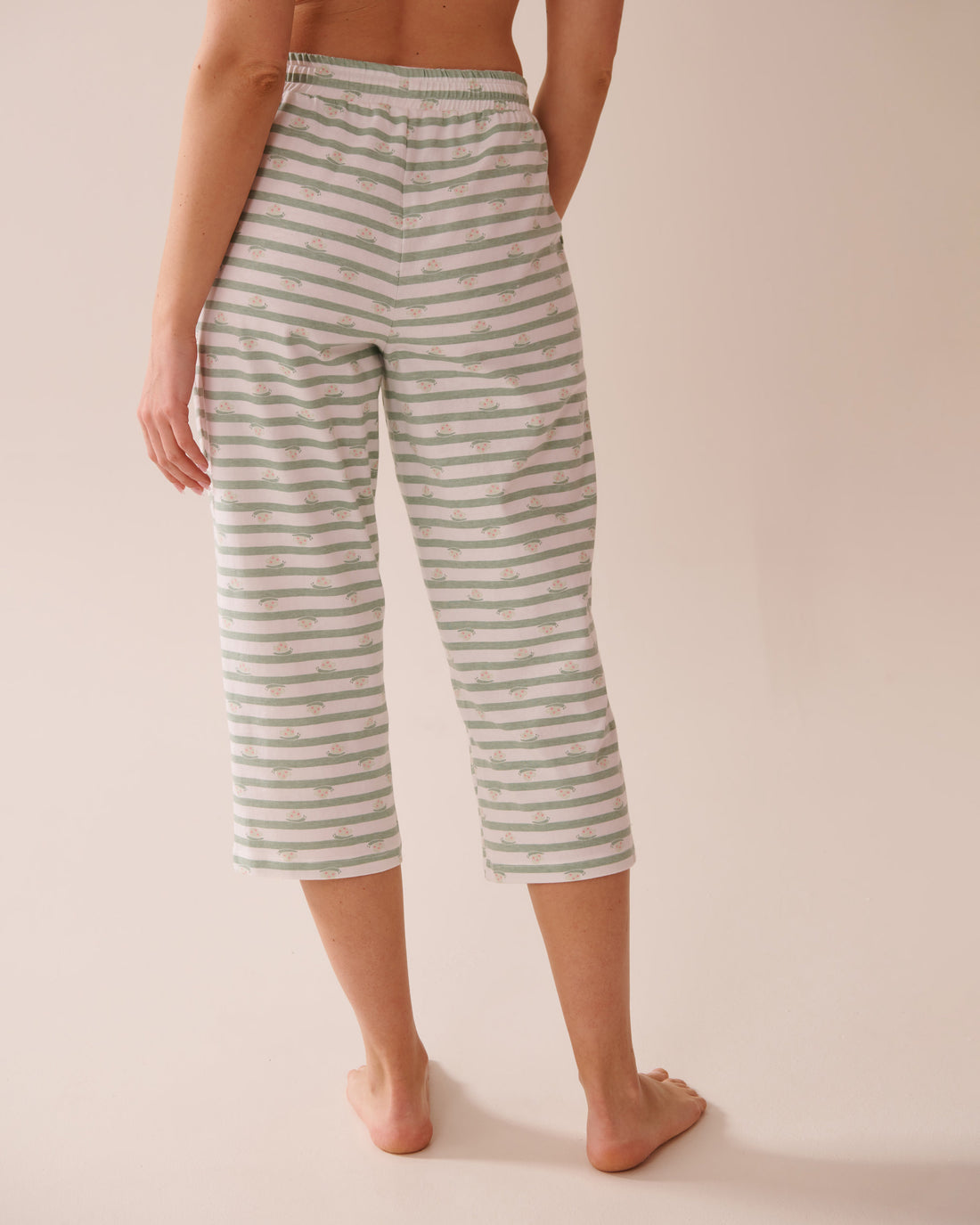 La Vie en Rose_Snail Print Cotton Pajama Capris_40200713_P30116_02