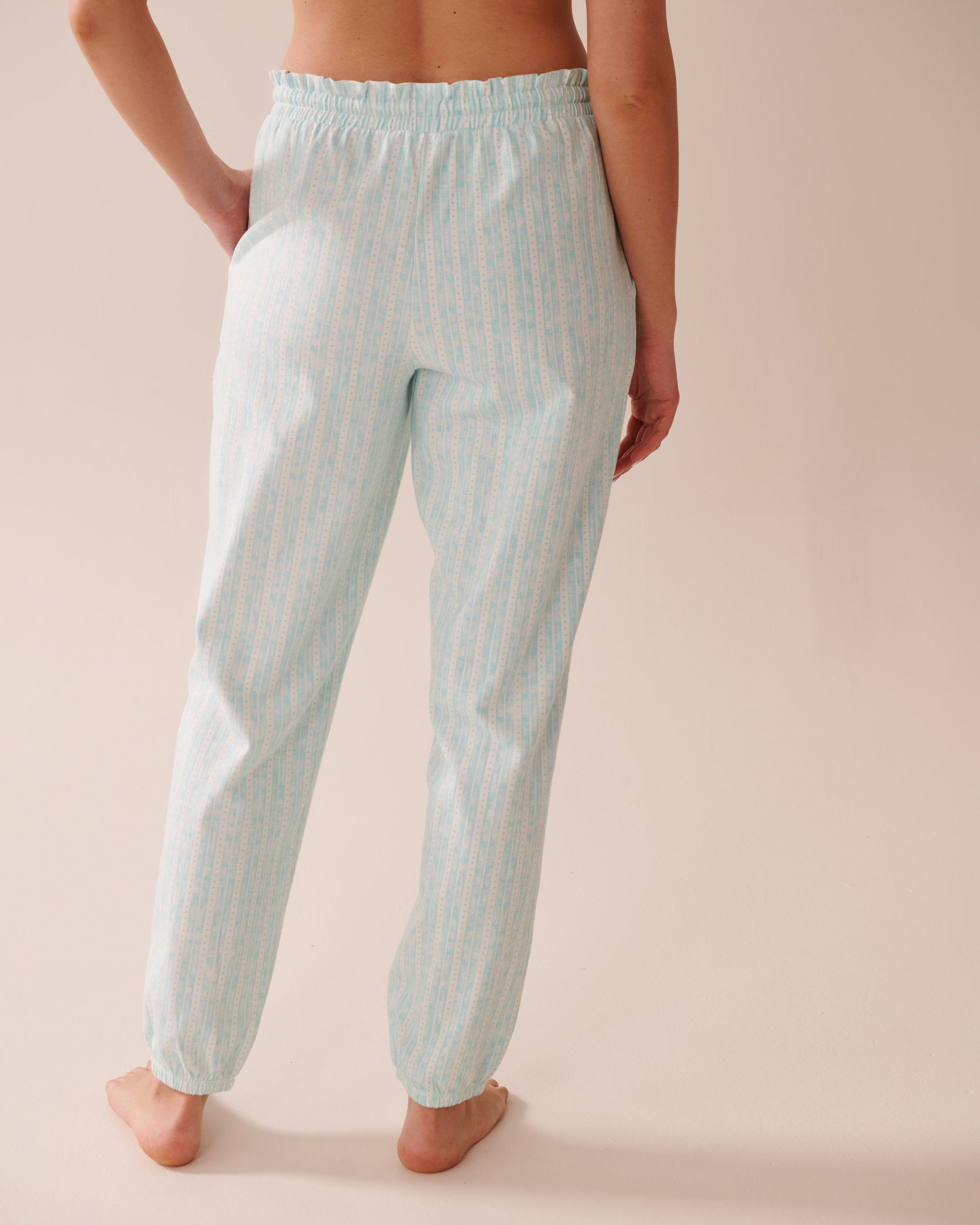 La Vie en Rose_Stripe Print Cotton Jogger Pajama Pants_40200717_P40444_02