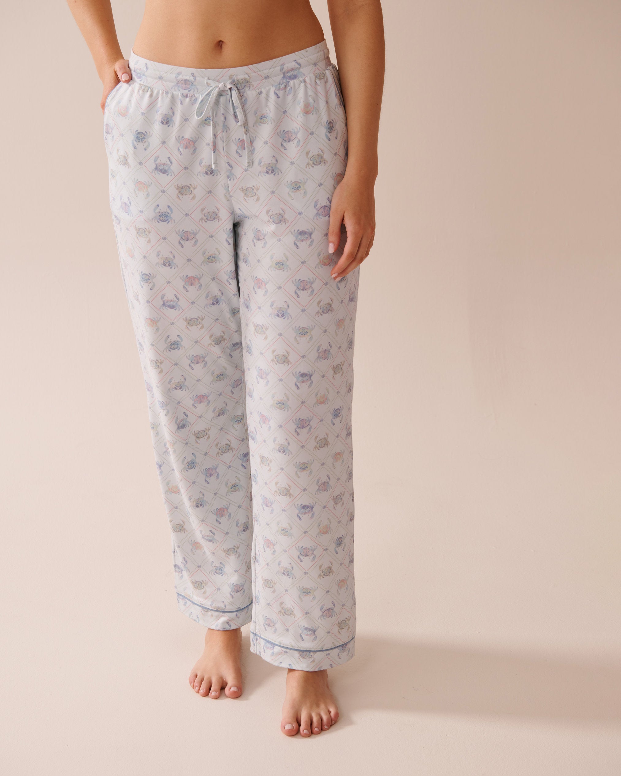 La Vie en Rose_Crab Print Super Soft Pajama Pants_40200728_P40443_01