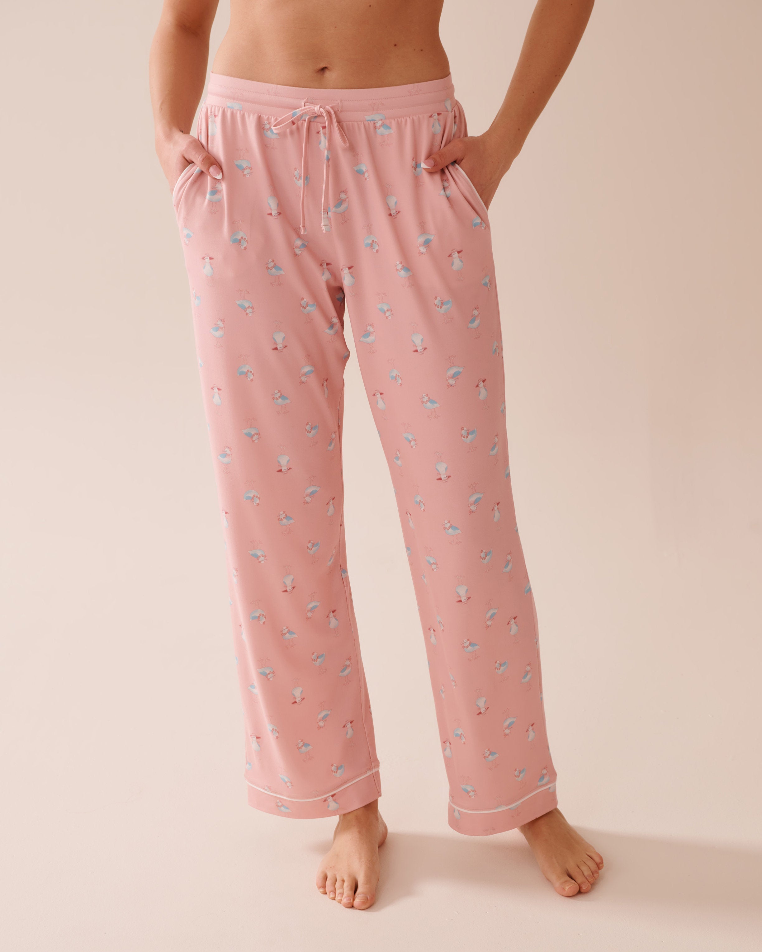 La Vie en Rose_Seagull Print Super Soft Pajama Pants_40200728_P60357_01