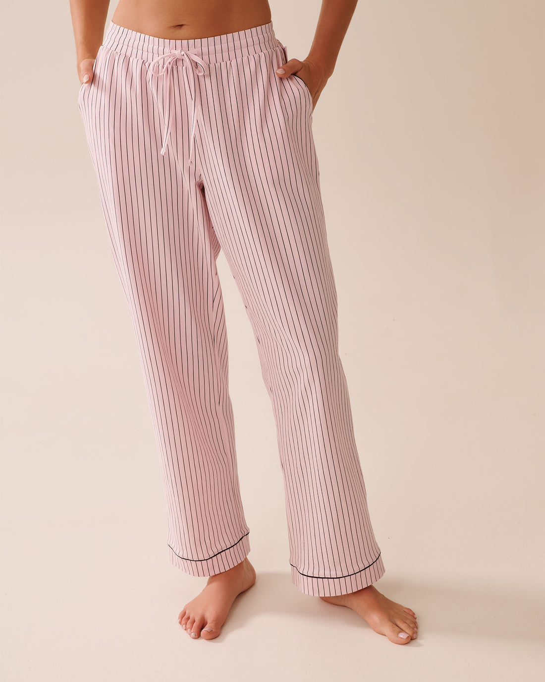 La Vie en Rose_Parfait Pink Pinstripe_Cotton Pajama Pants_40200751_P60387_02