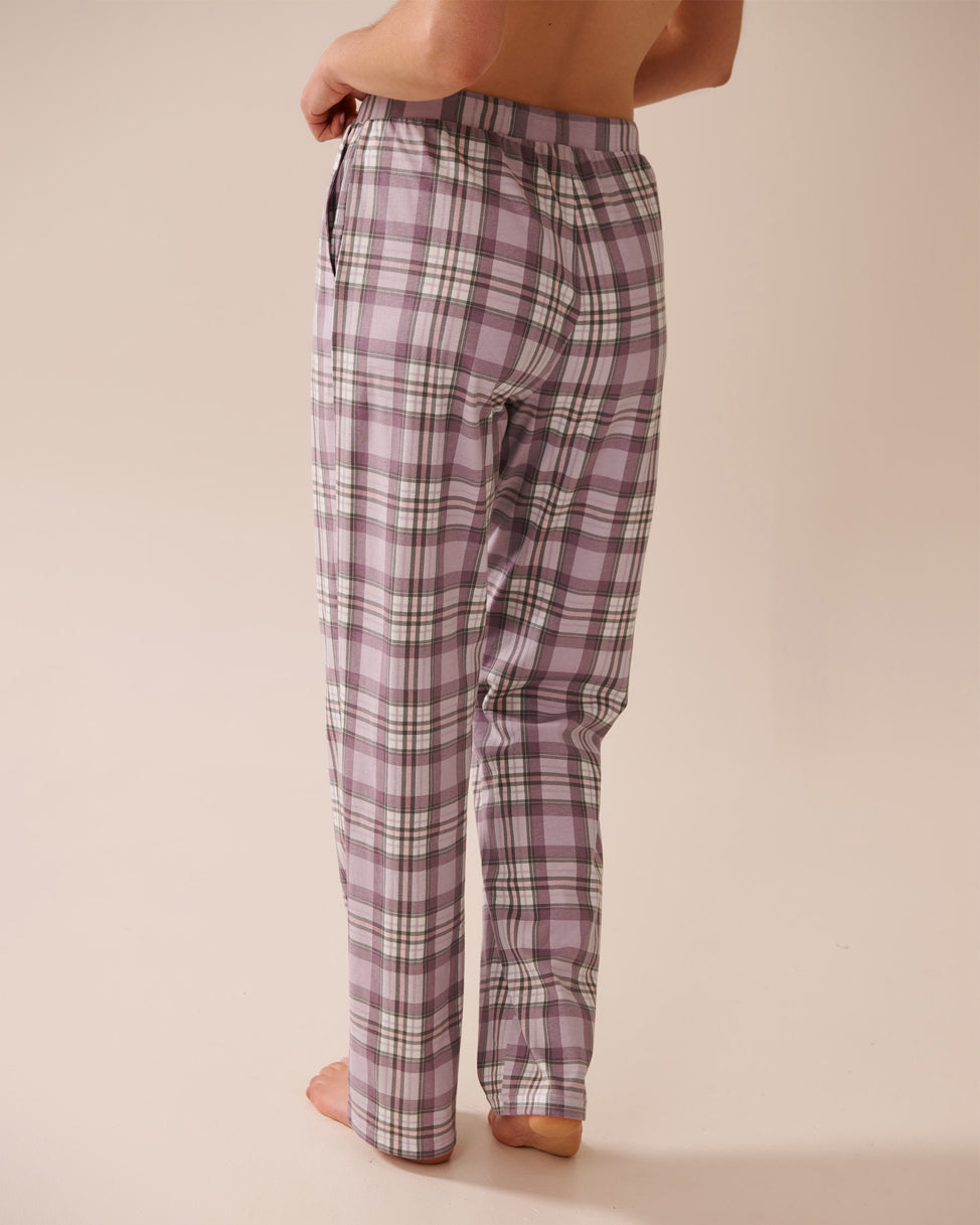 La Vie en Rose_Grapeade Plaid_Purple Plaid Cotton Pyjama Pants_40200756_P50093_02