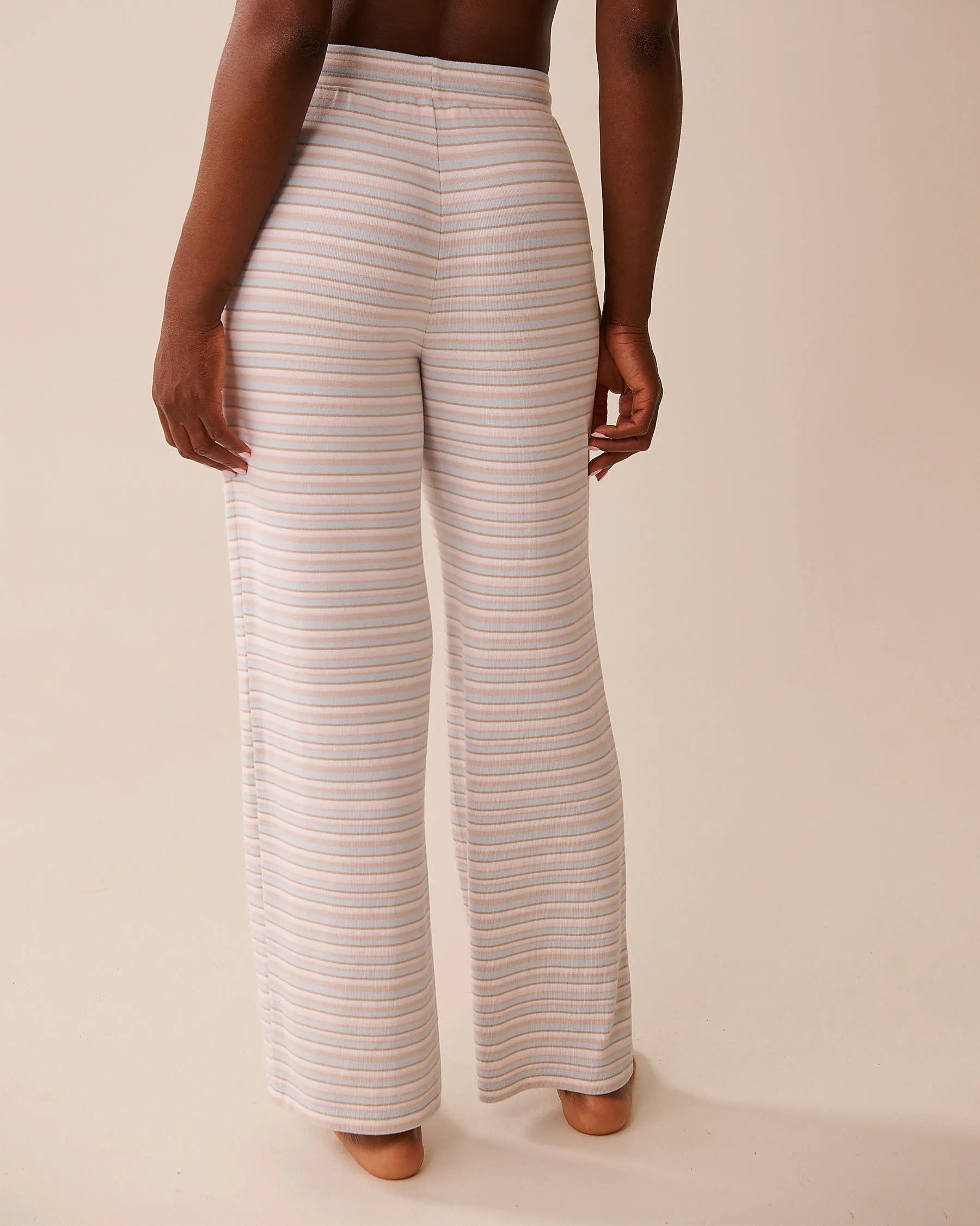 La Vie en Rose_Baby Blue Multistripe_Pastel Stripe Recycled Fibers Pajama Pants_40200765_P40483_02