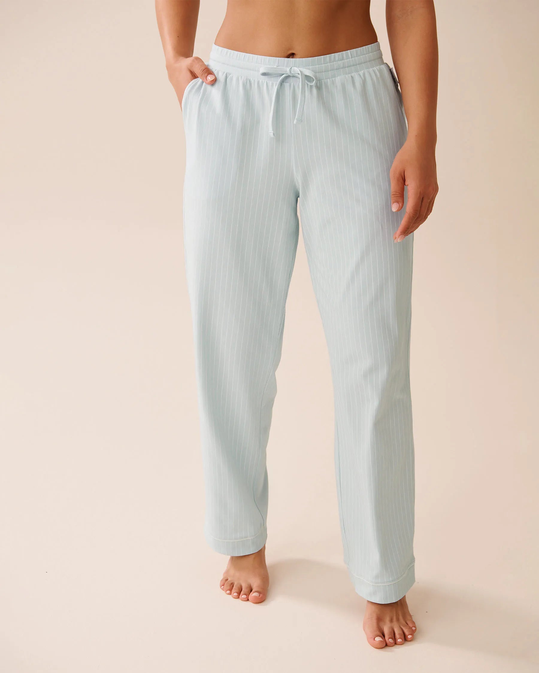 La Vie en Rose_Baby Blue Pinstripe_Cotton Pajama Pants_40200771_P40485_01