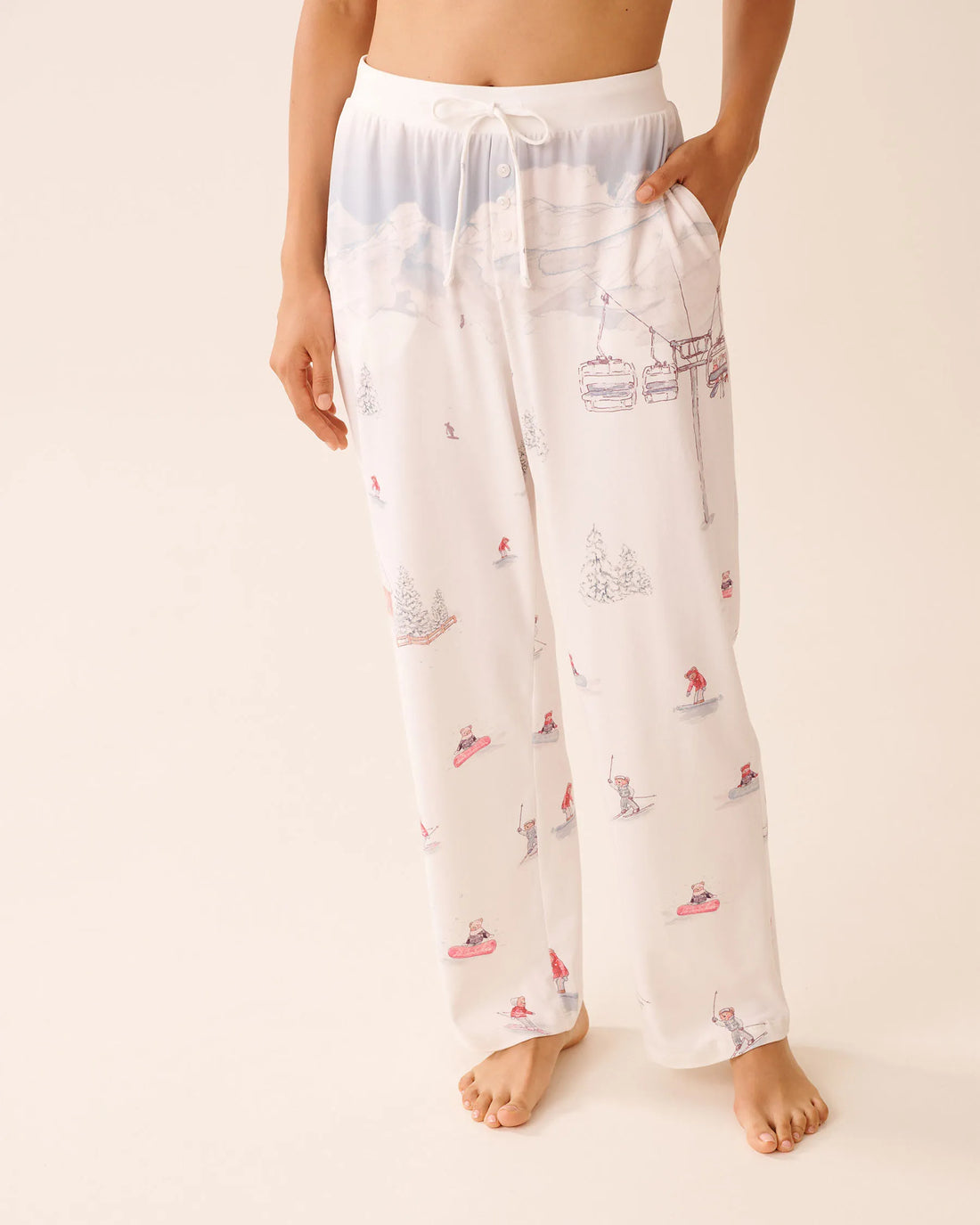 La Vie en Rose_Snow White Ski Placement_Apr�s-Ski Print Super Soft Pajama Pants_40200797_P10549_02