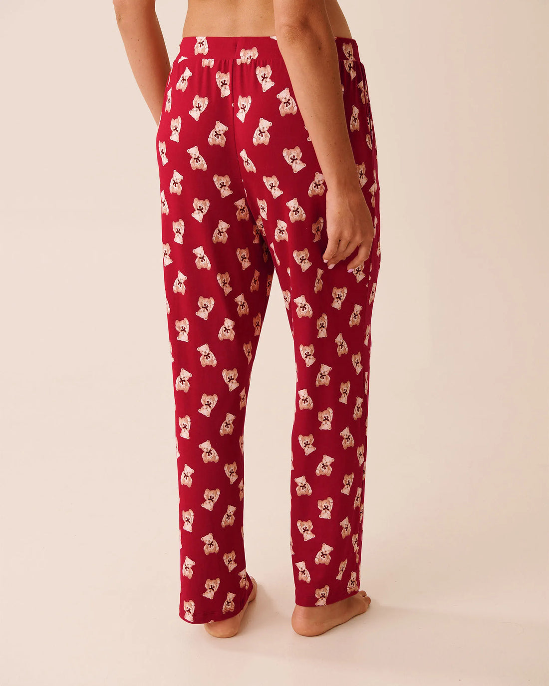 La Vie en Rose_Savvy Red Teddy Bear_Teddy Bear Print Super Soft Pajama Pants_40200800_P60429_02