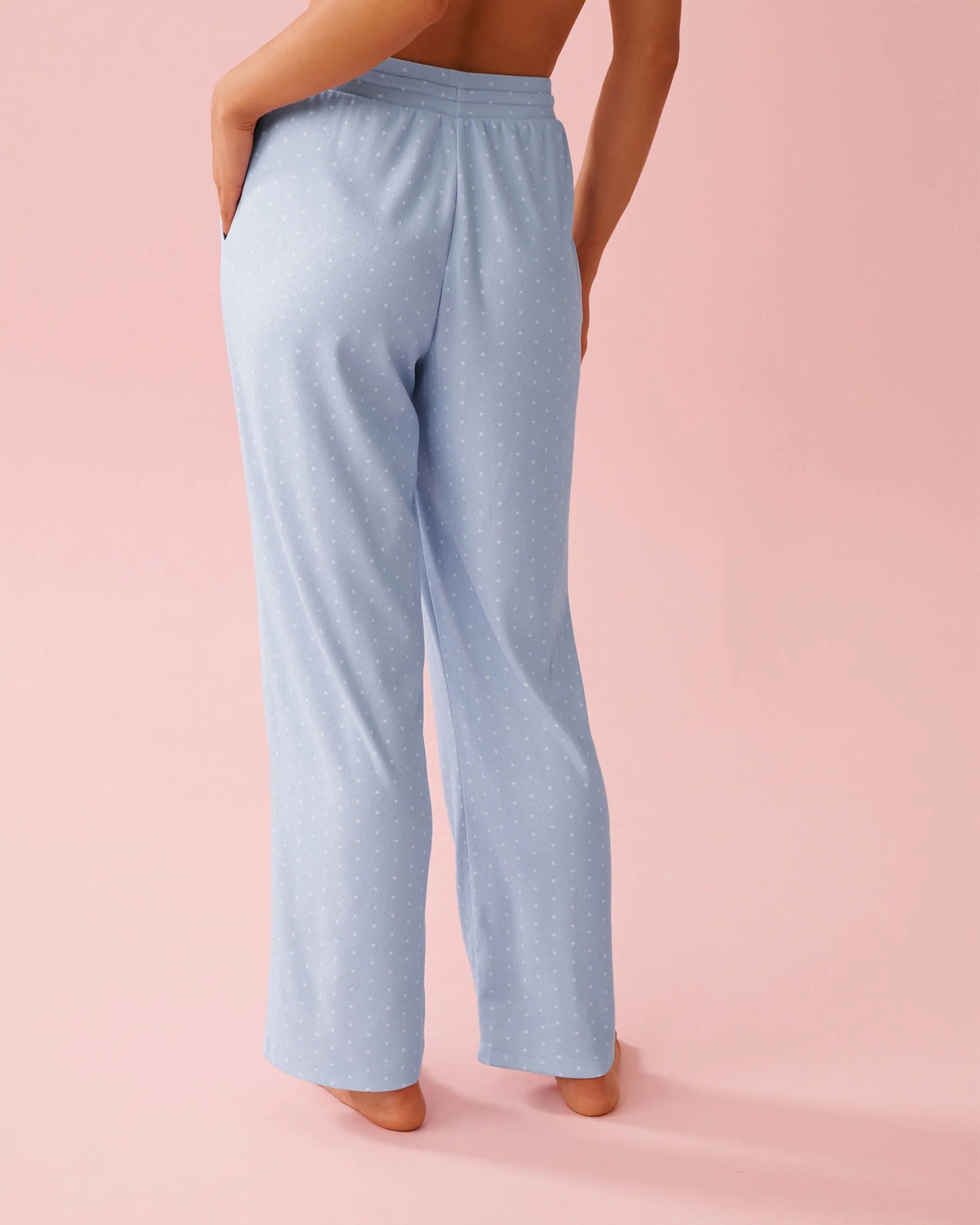 La Vie en Rose_Windsurfer Mini Hearts_Heart Print Pointelle Pajama Pants_40200805_P40533_02