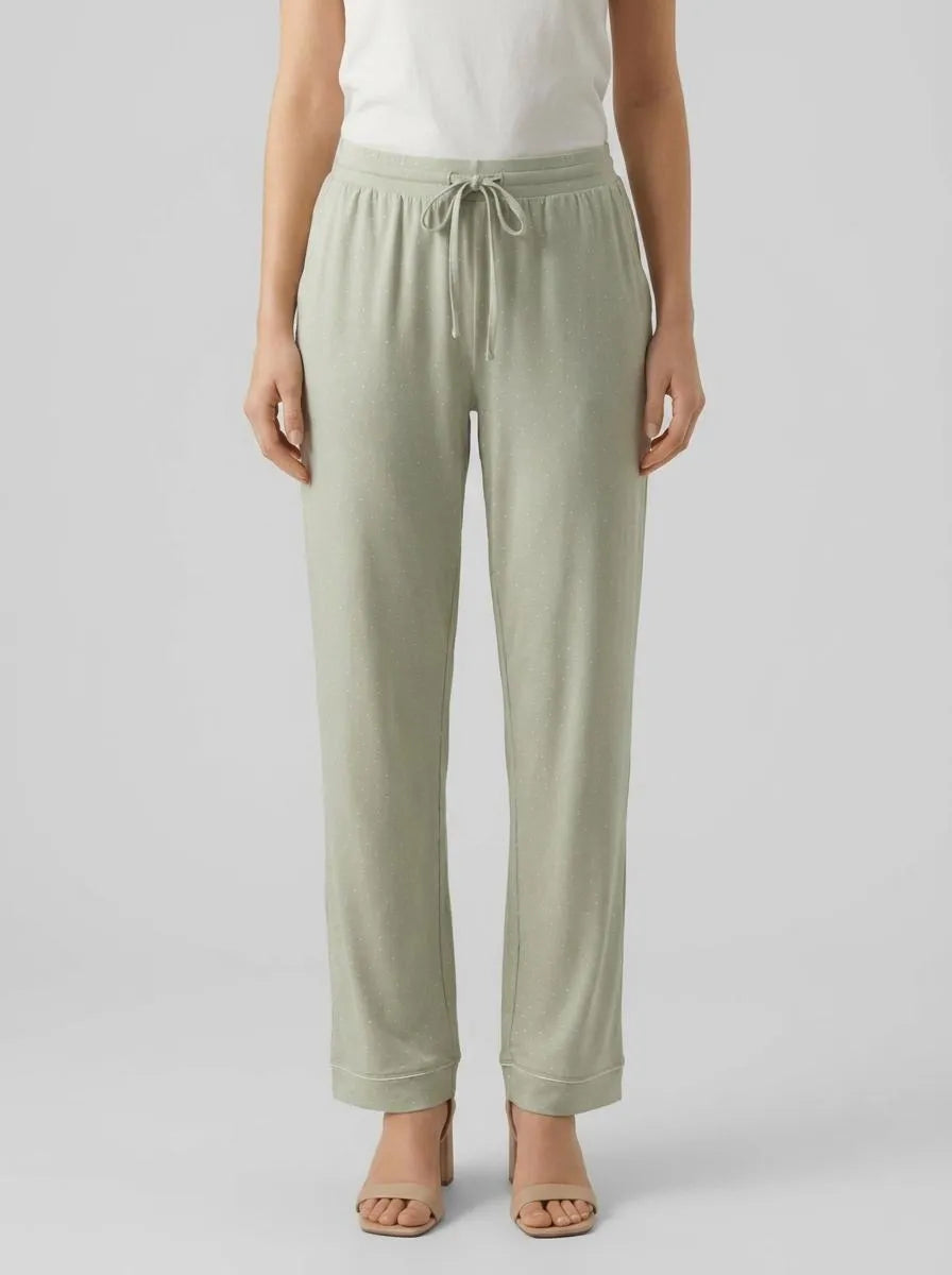 La Vie en Rose Mineral Gray Mini Dot Women Cotton Pajama Pants SKU: 40200807_P30144 Image 00