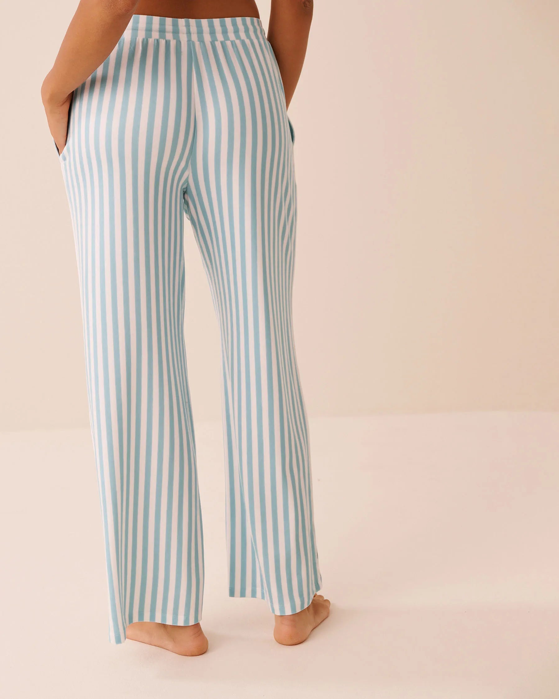 La Vie en Rose Stratosphere Placement Women Floral Stripe Print Super Soft Pajama Pants SKU: 40200829_P40557 Image 02
