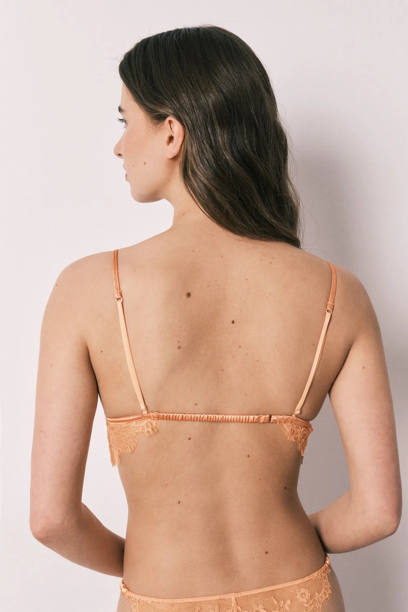 Women Secret Coral Women Orange Floral Lace Bralette Bra SKU: 4023383_63 Image 04