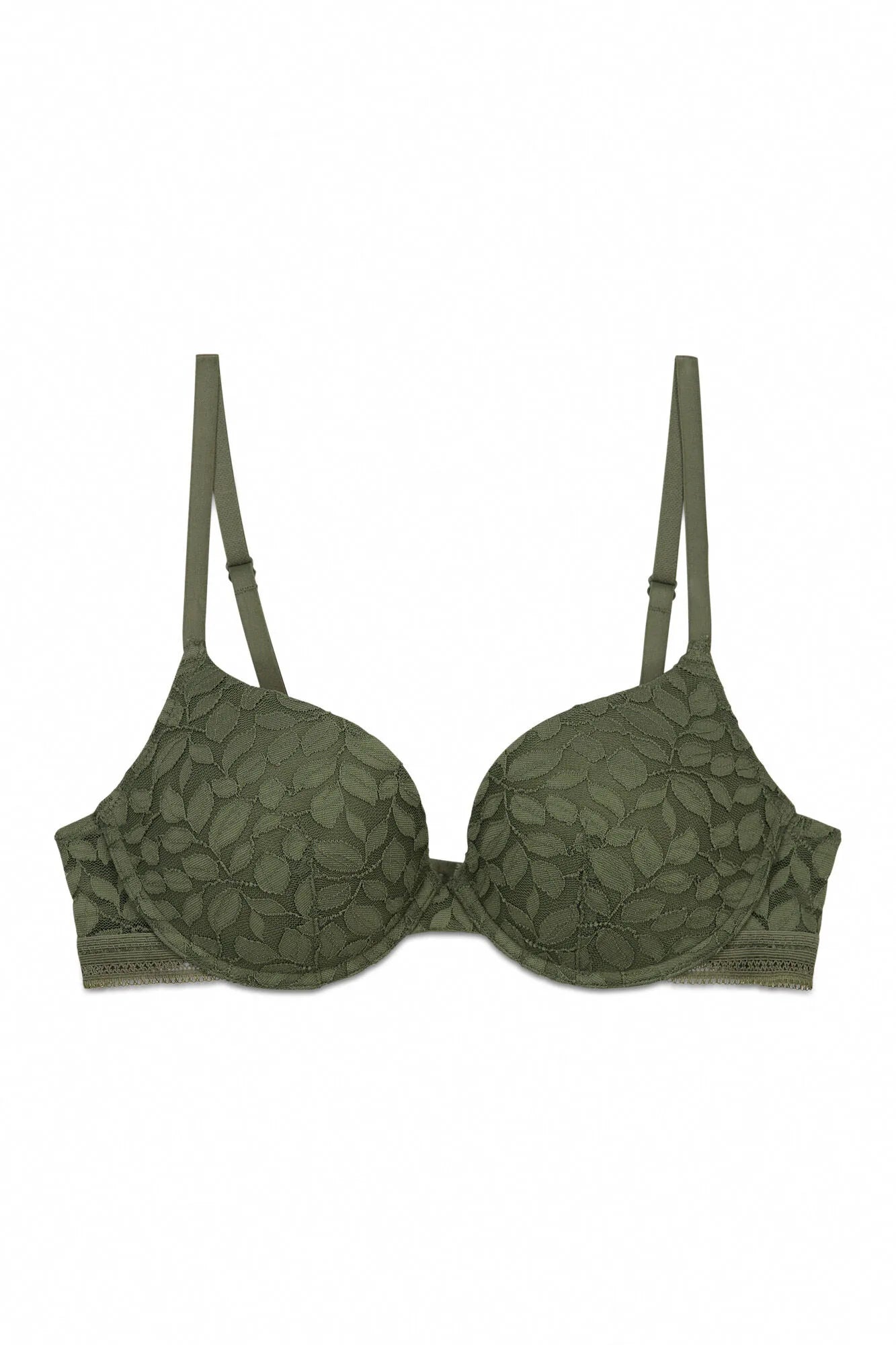Women Secret_Dark Khaki_Khaki Lace GORGEOUS Push-Up Bra in Different Cup Sizes_4023829_91_07